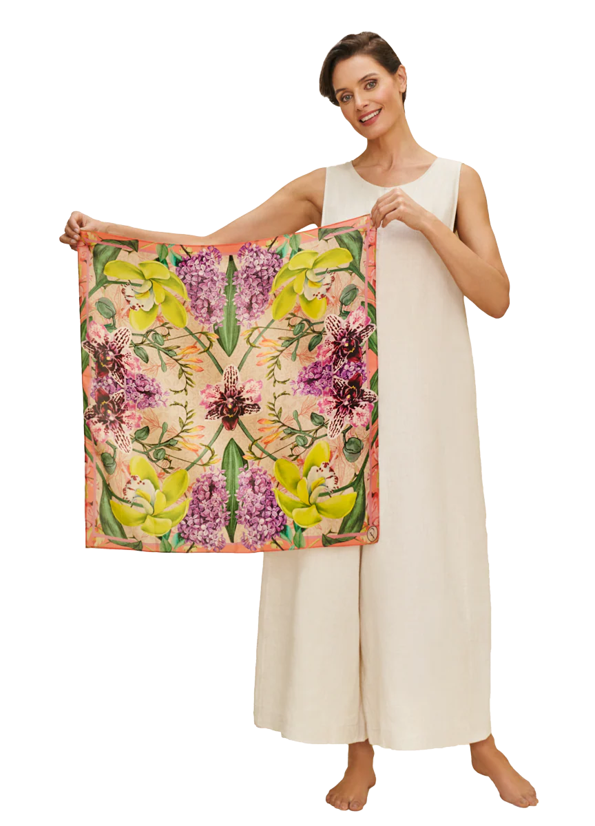 100% Silk Exotic Evening Scarf