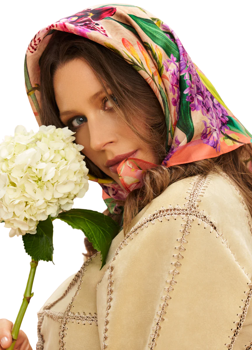 100% Silk Exotic Evening Scarf - Image 4