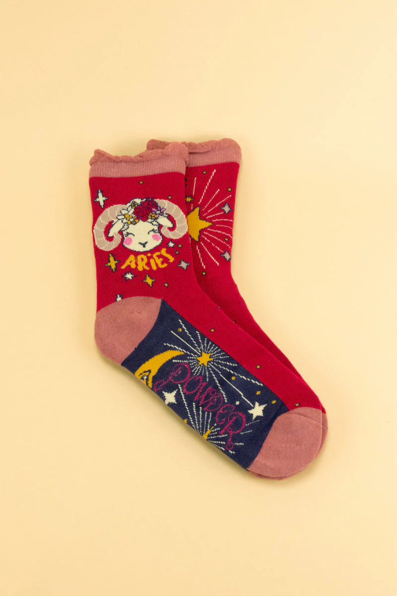Aries Zodiac Ankle Socks - Image 2