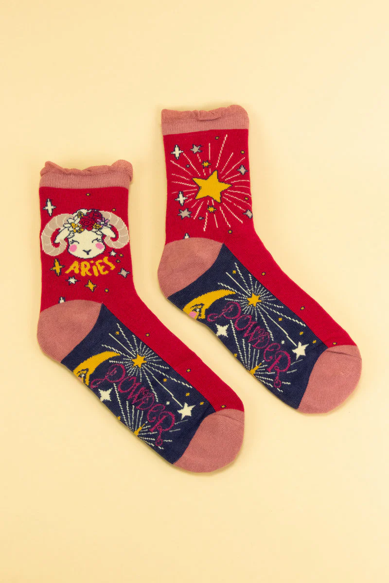 Aries Zodiac Ankle Socks - Image 3