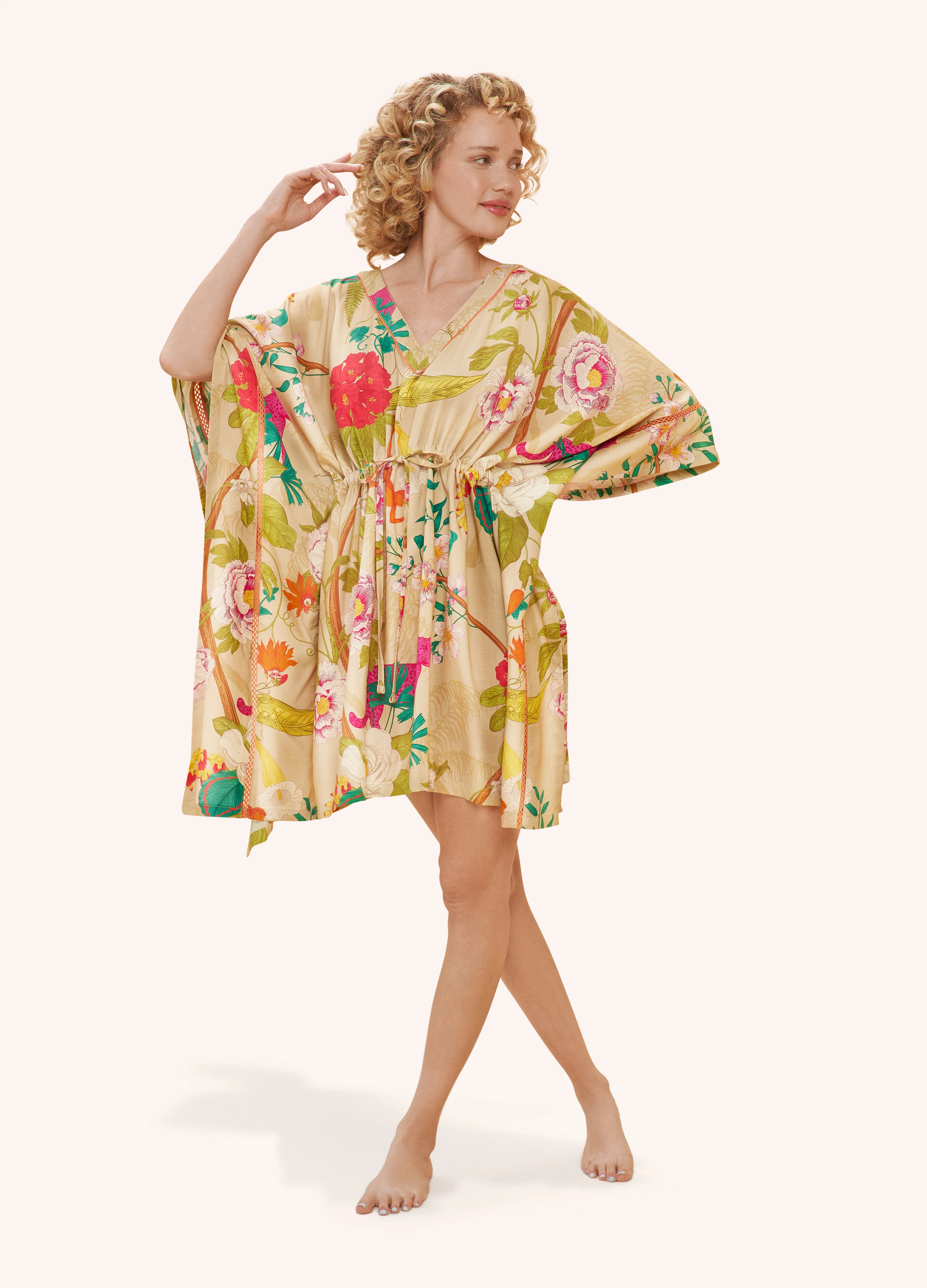 Beach Cover Up - Tropical Flora & Fauna, Coconut