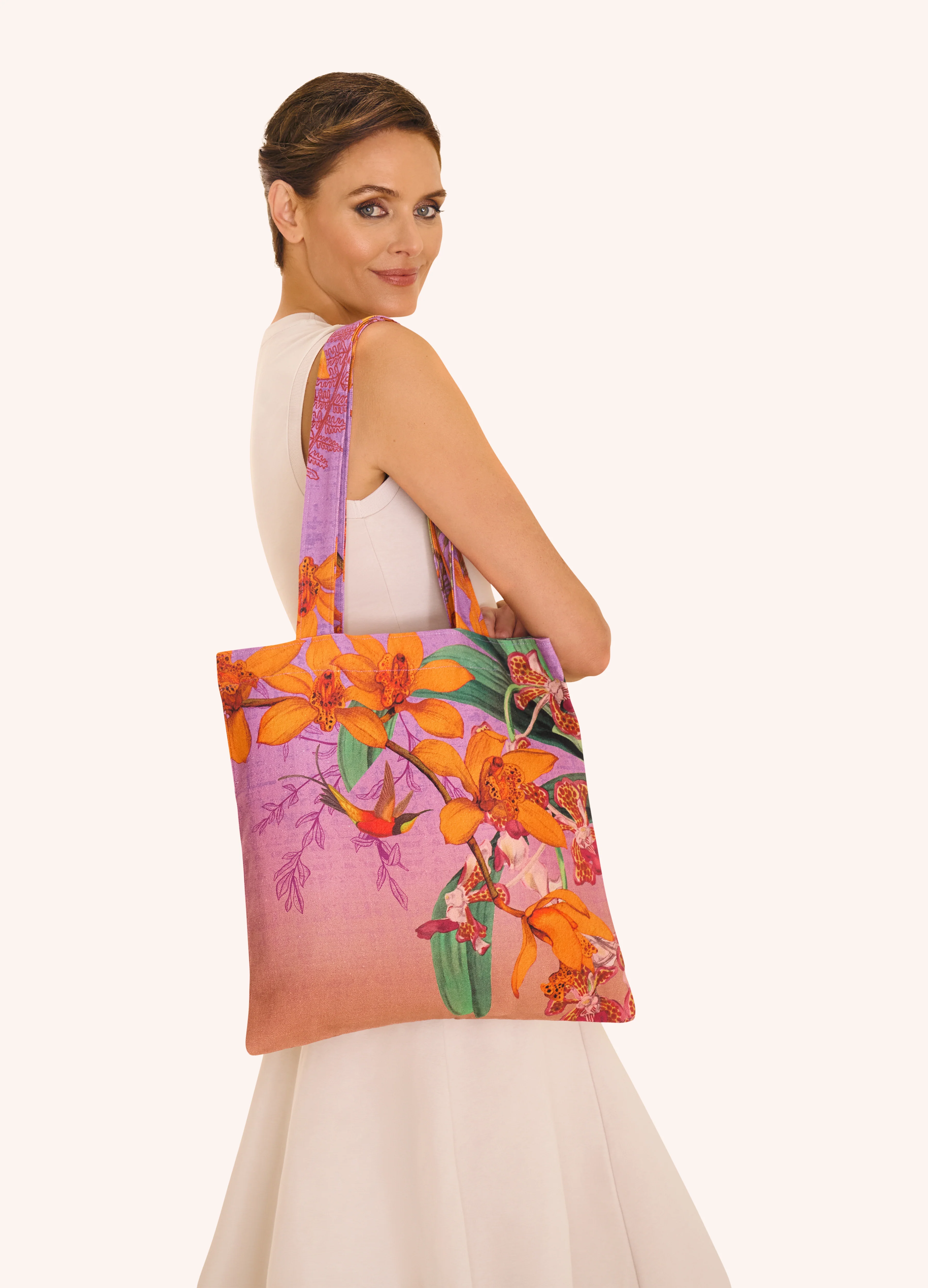 Canvas Tote Bag - Botany Bliss - Lavender - Image 2