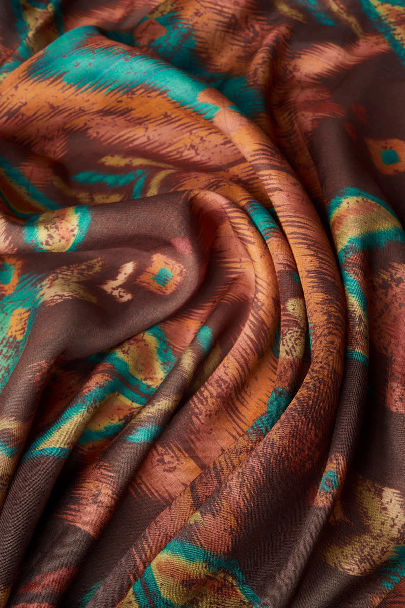 Chocolate Ikat Kimono Jacket - Image 4