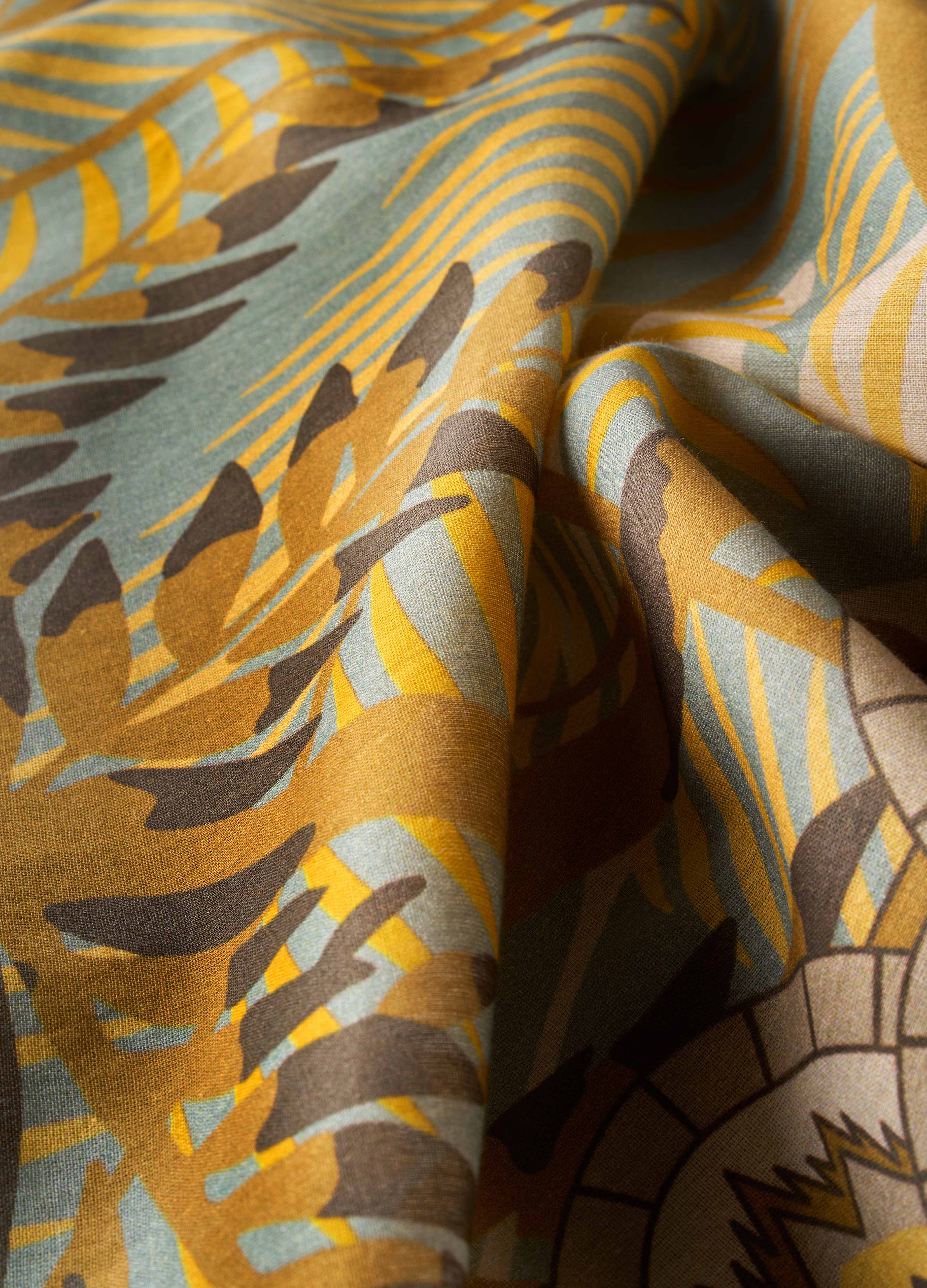 Cotton Scarf - Patterned Palms - Image 4