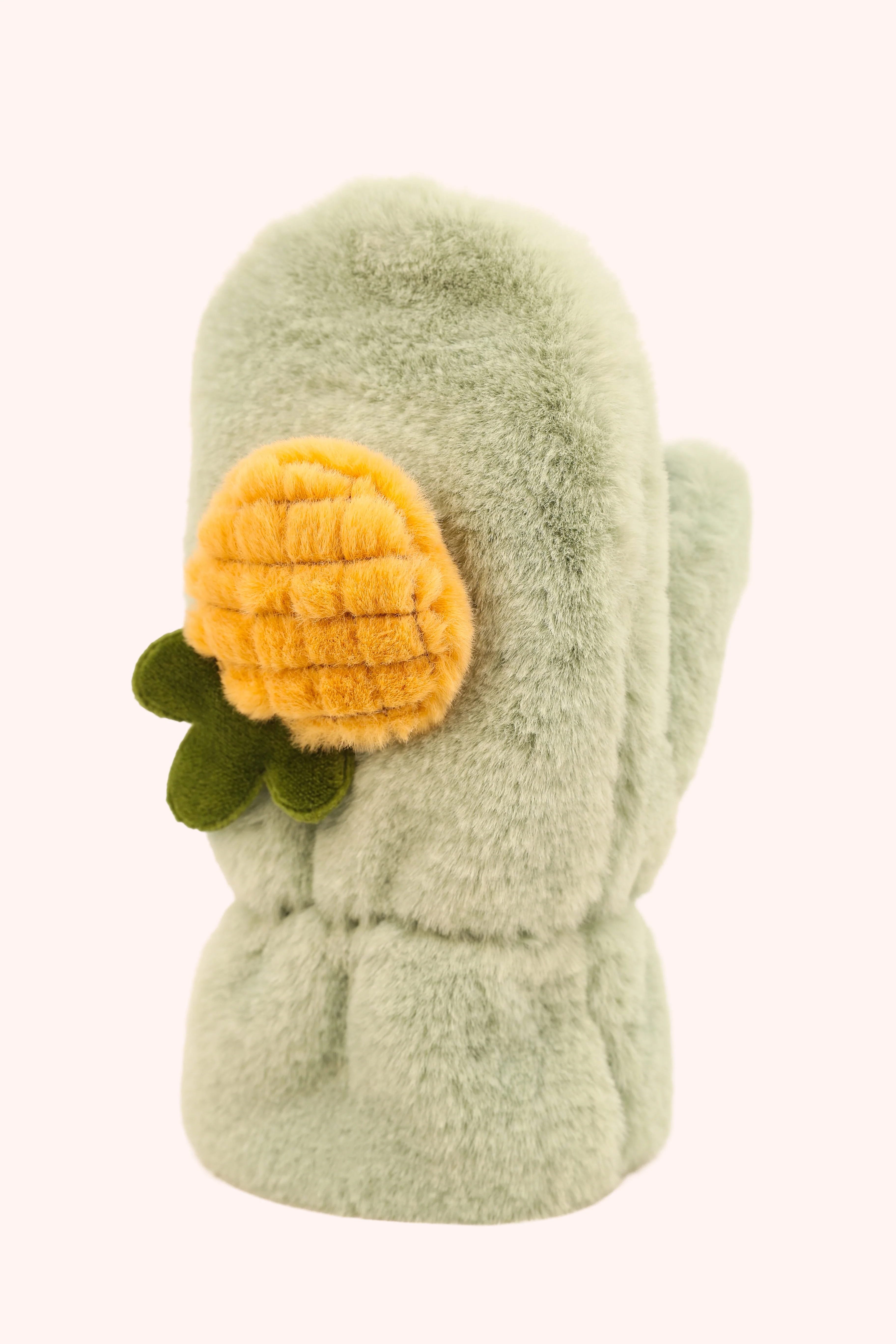 Kid's Fluffy Mittens - Pineapple - Image 2