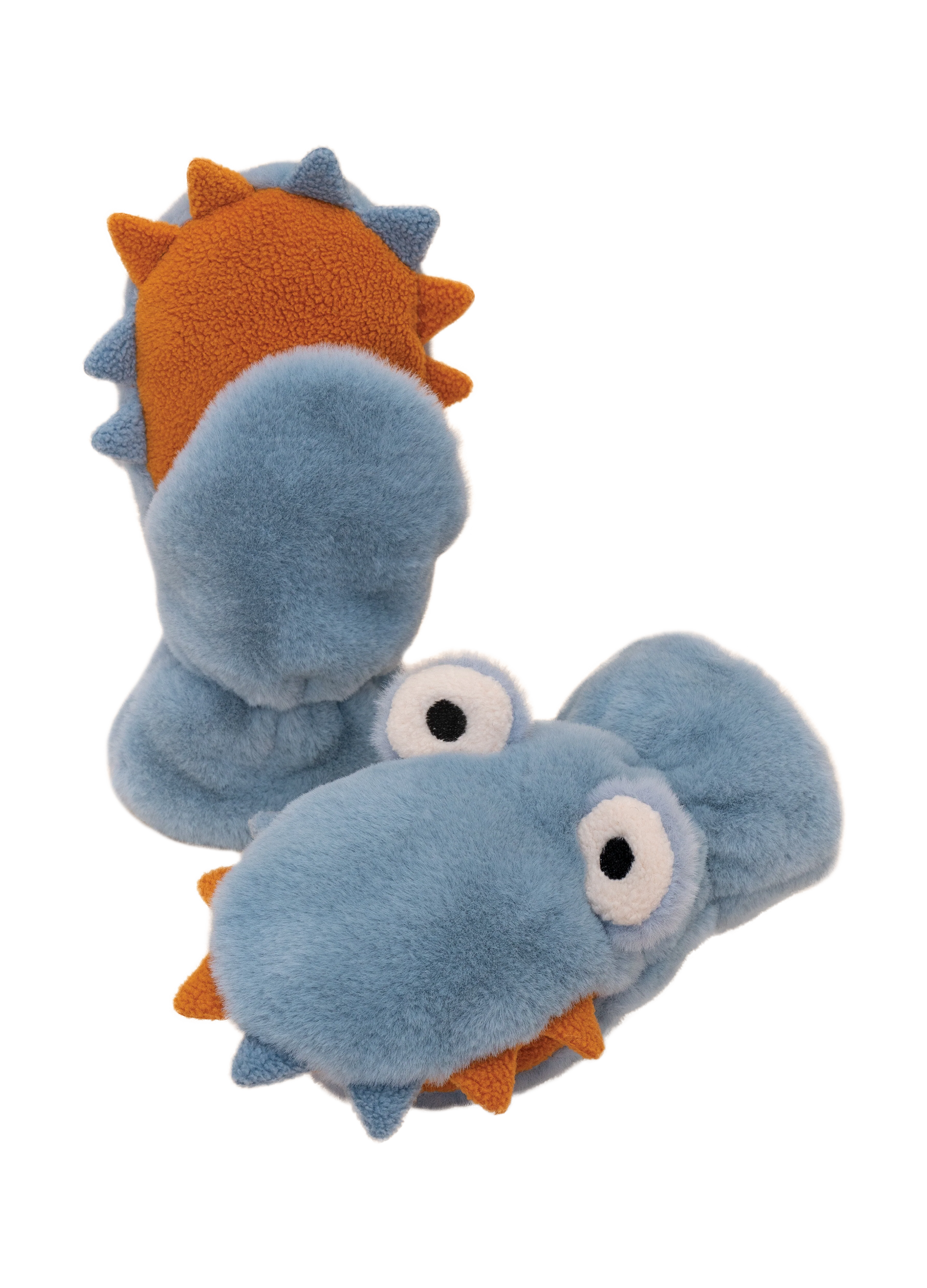 Kids Goofy Monster Fluffy Mittens - Ice