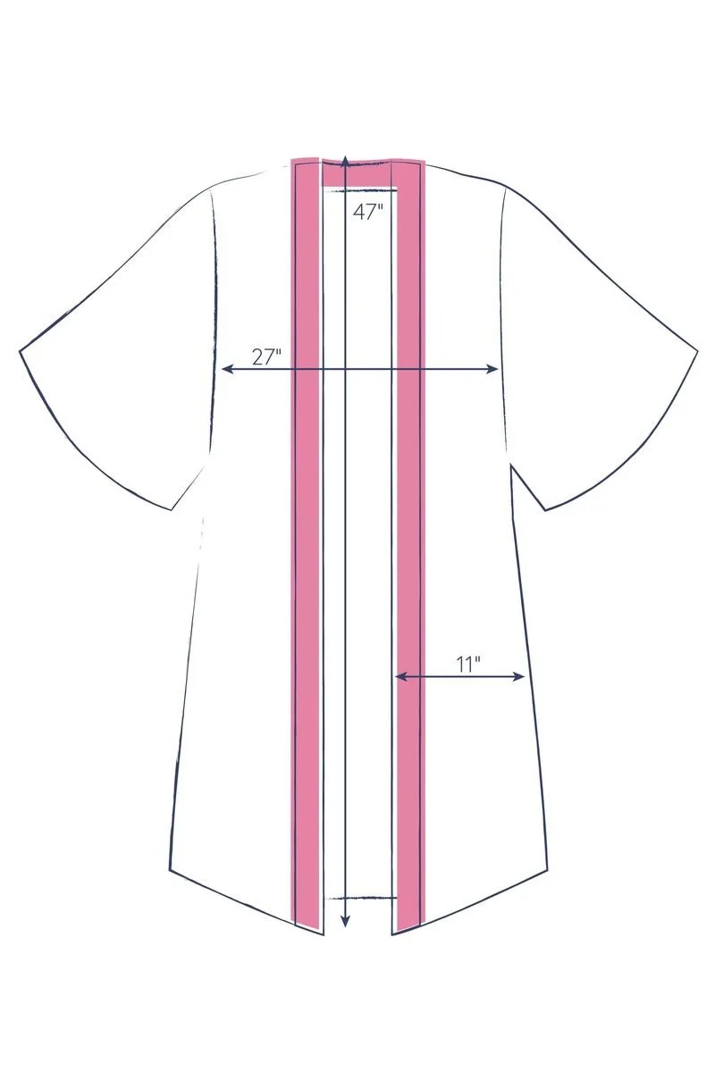 Kimono Gown - Oriental Crane - Ochre - Image 5
