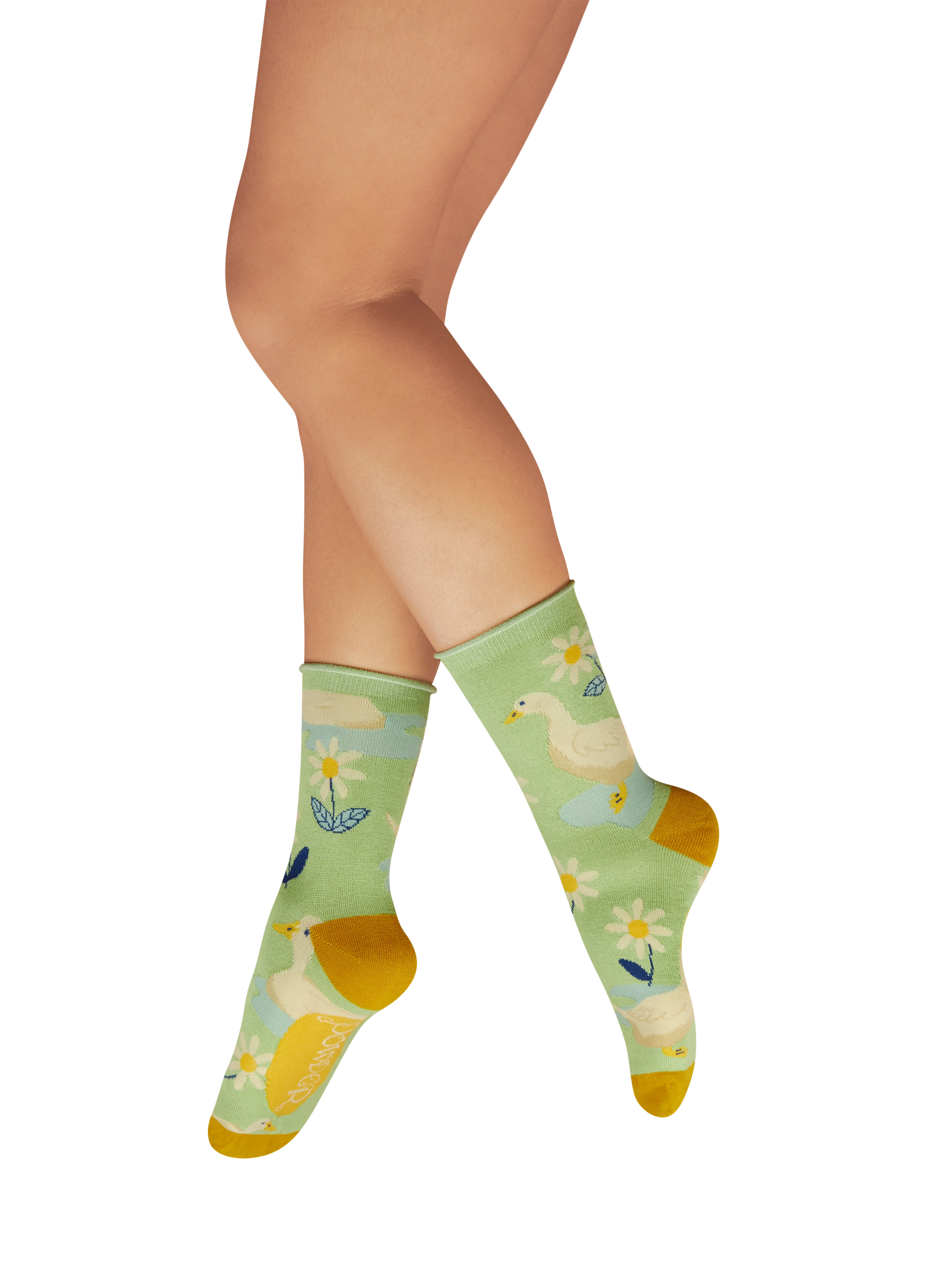 Ladies' Ankle Socks - Happy Geese - Mint