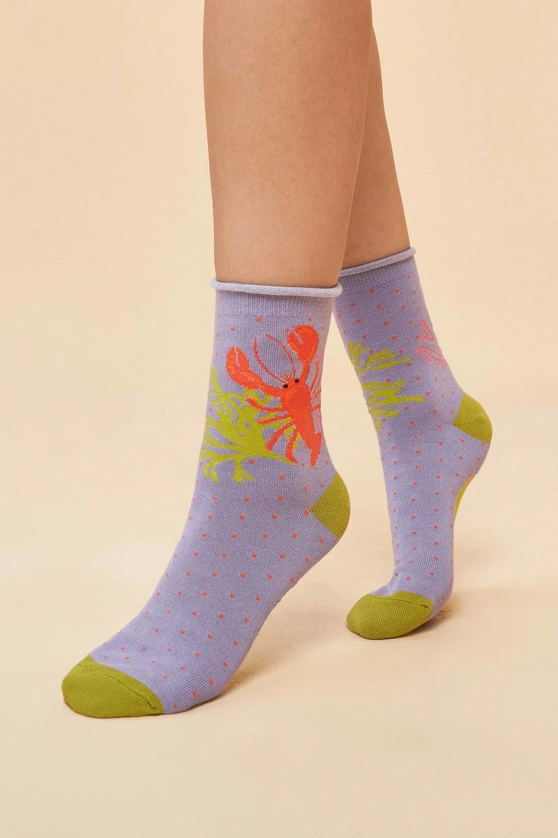 Lobster Buddies Ankle Socks - Lavender - Image 3