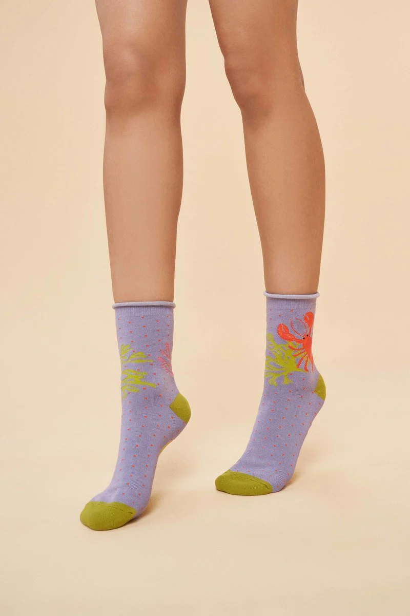Lobster Buddies Ankle Socks - Lavender - Image 4