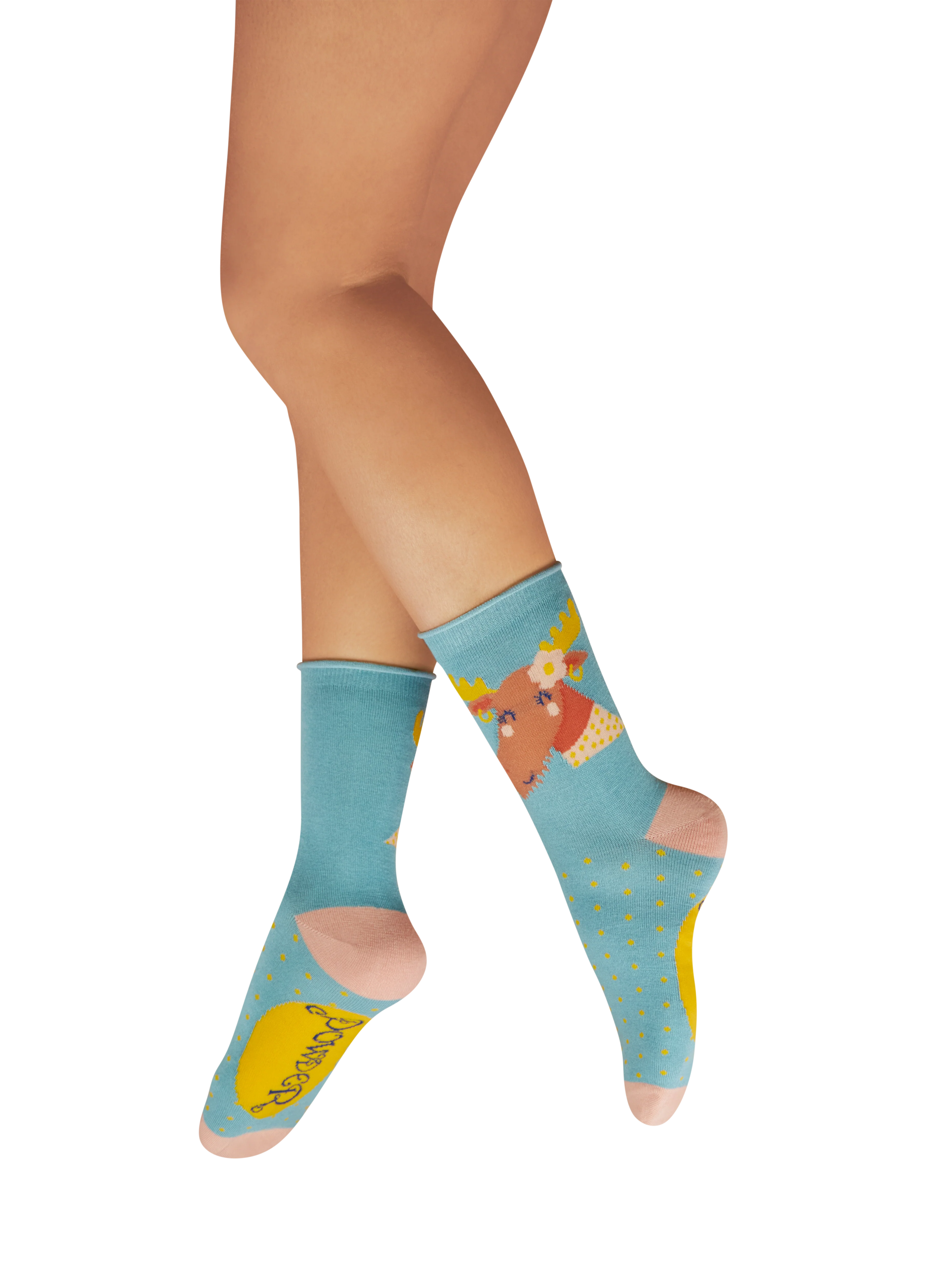 Ladies' Ankle Socks - Missy Moose - Denim
