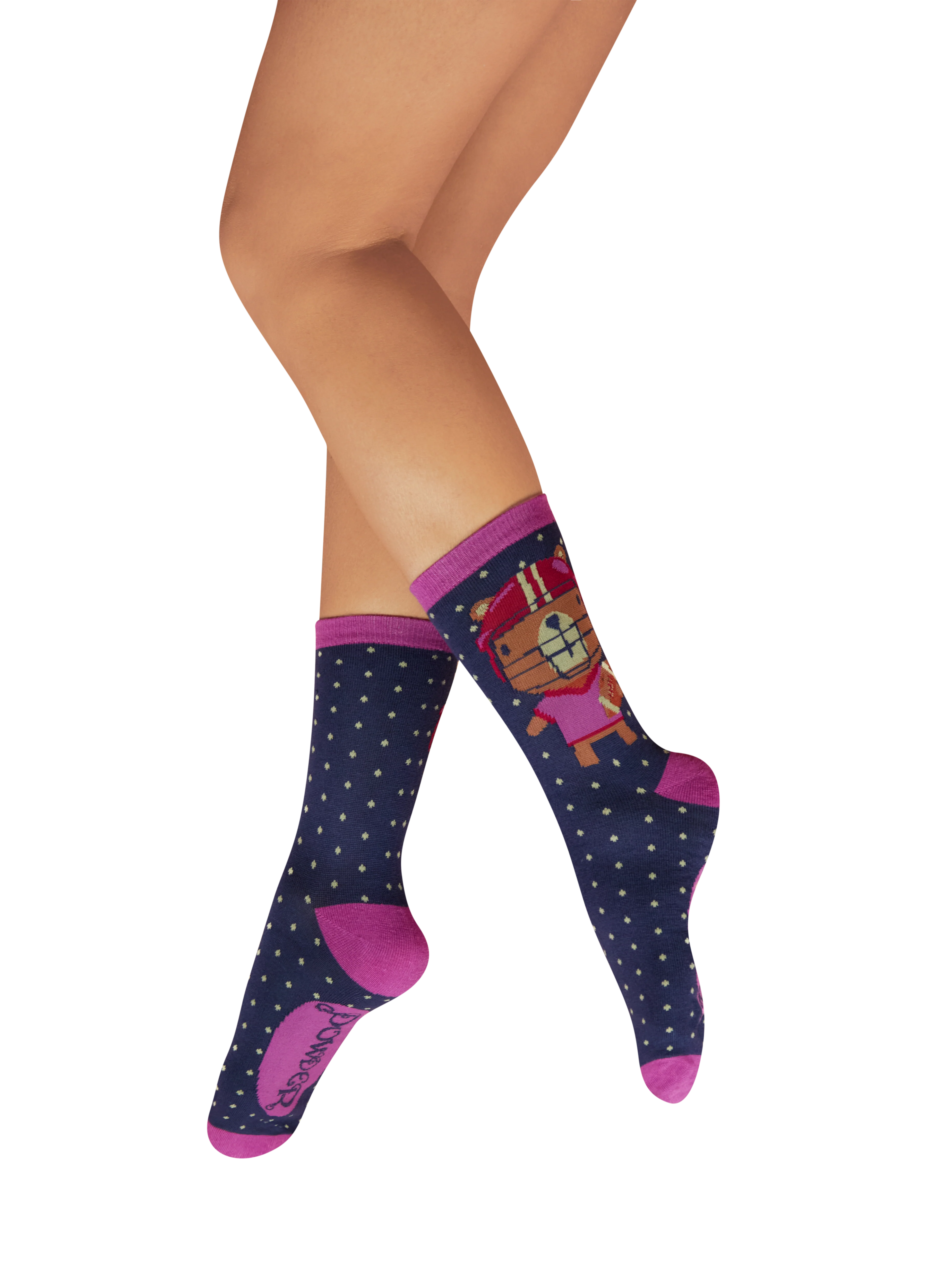 Ladies' Ankle Socks - Powder Quarterback - Navy