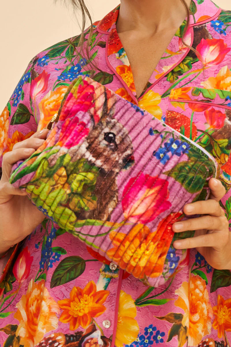Quilted Washbag - Whimsical Woodland - Image 6