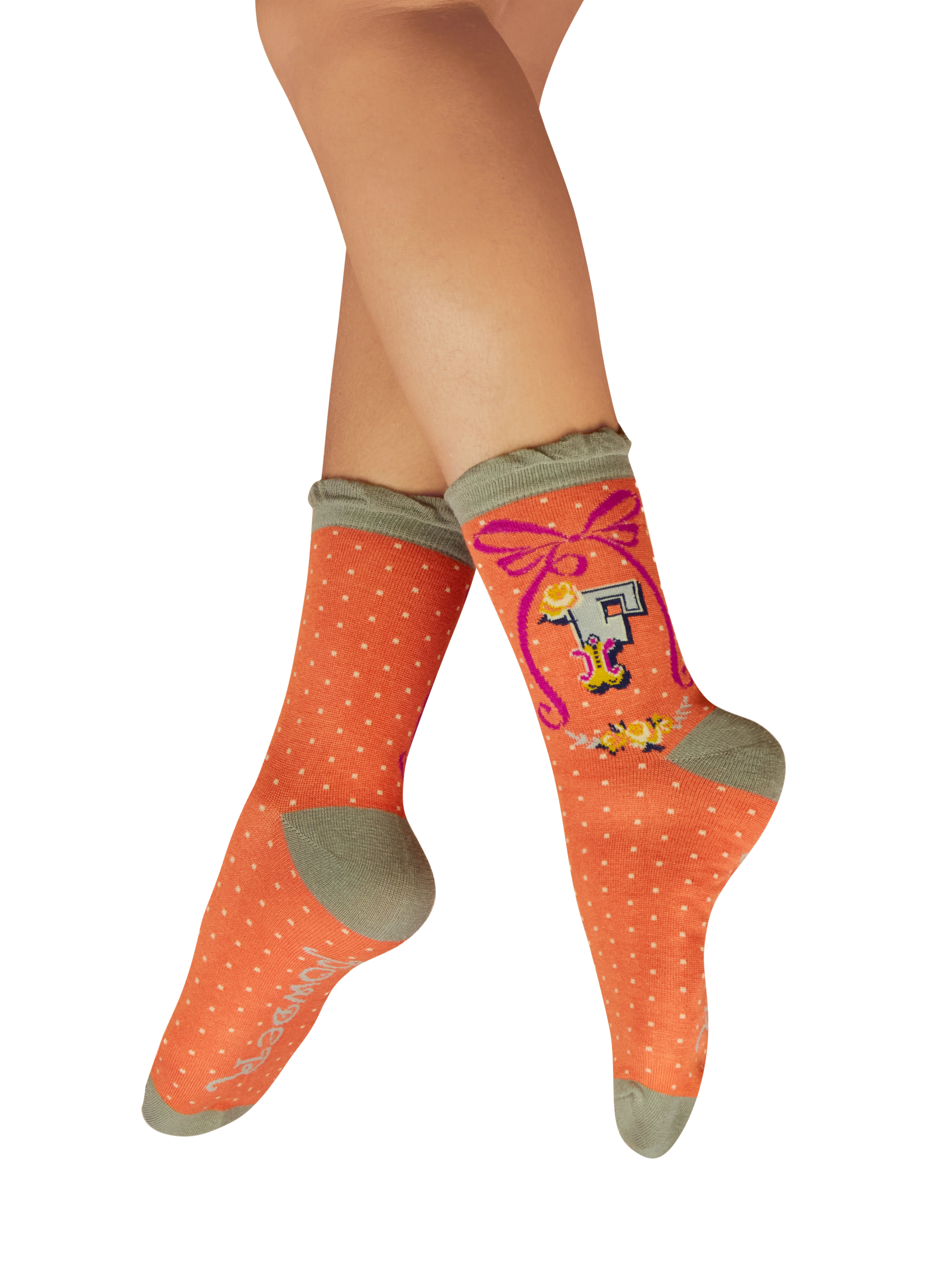 Letter F Ankle Socks