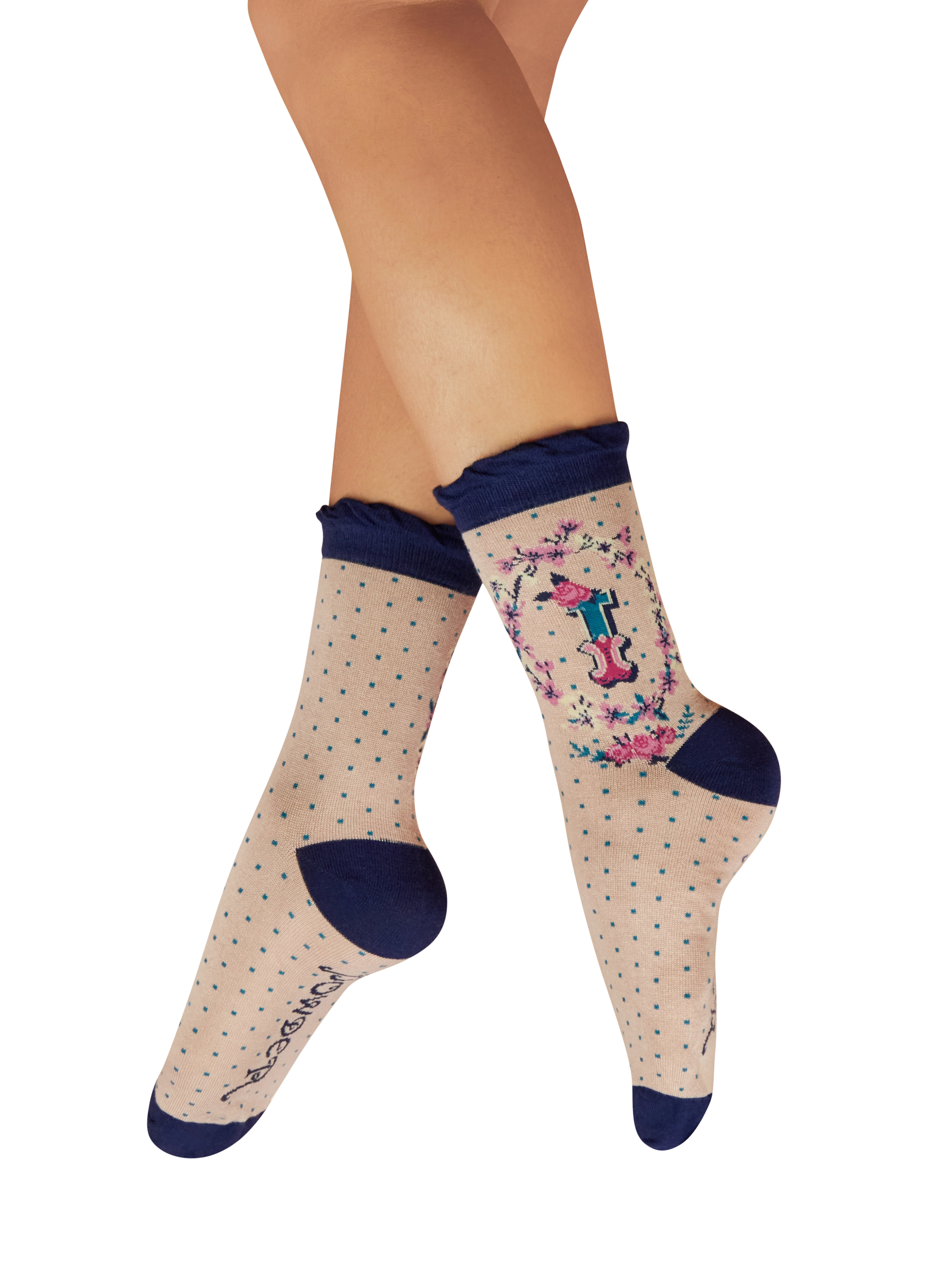 Letter I Ankle Socks
