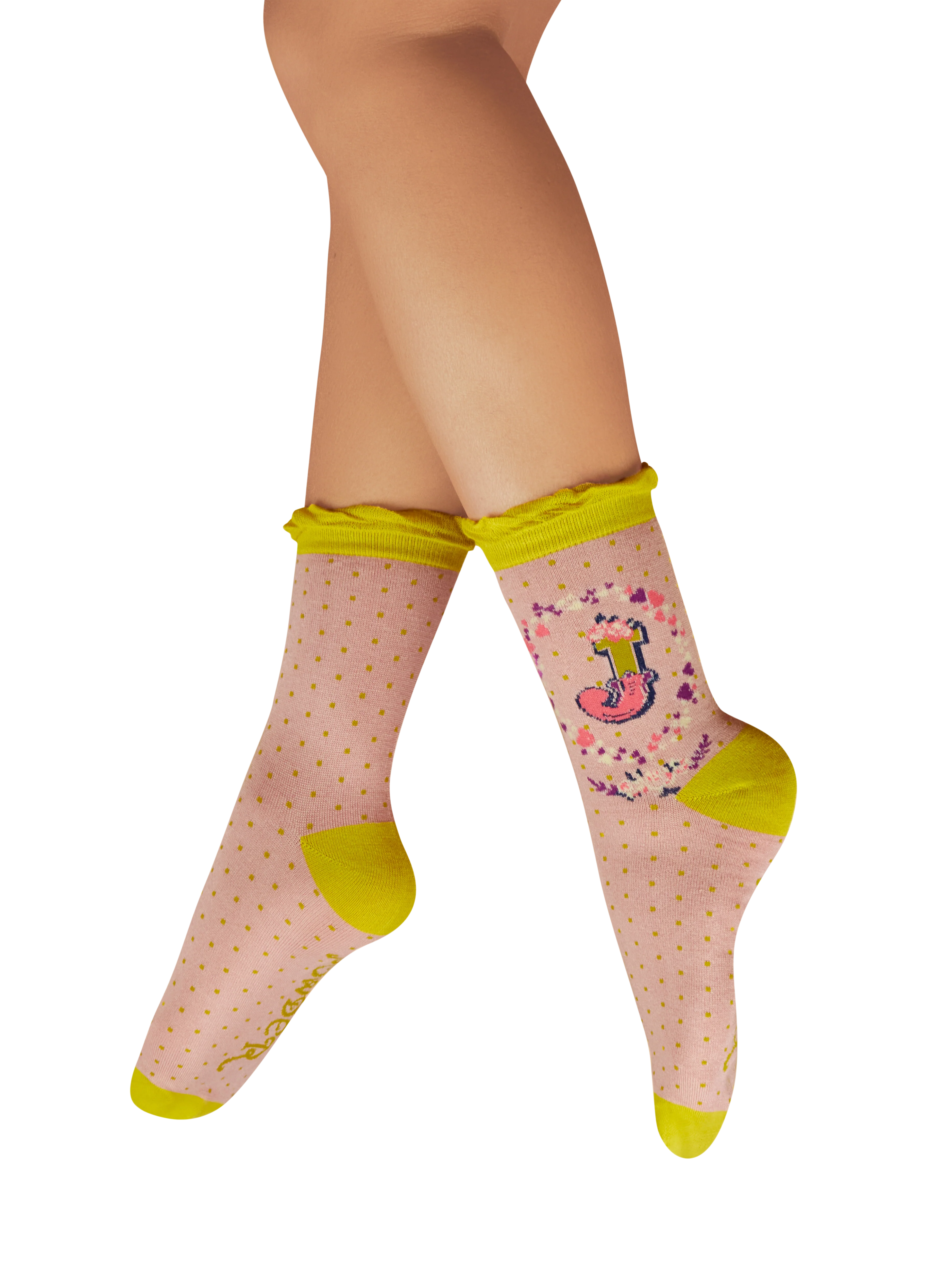 Letter J Ankle Socks