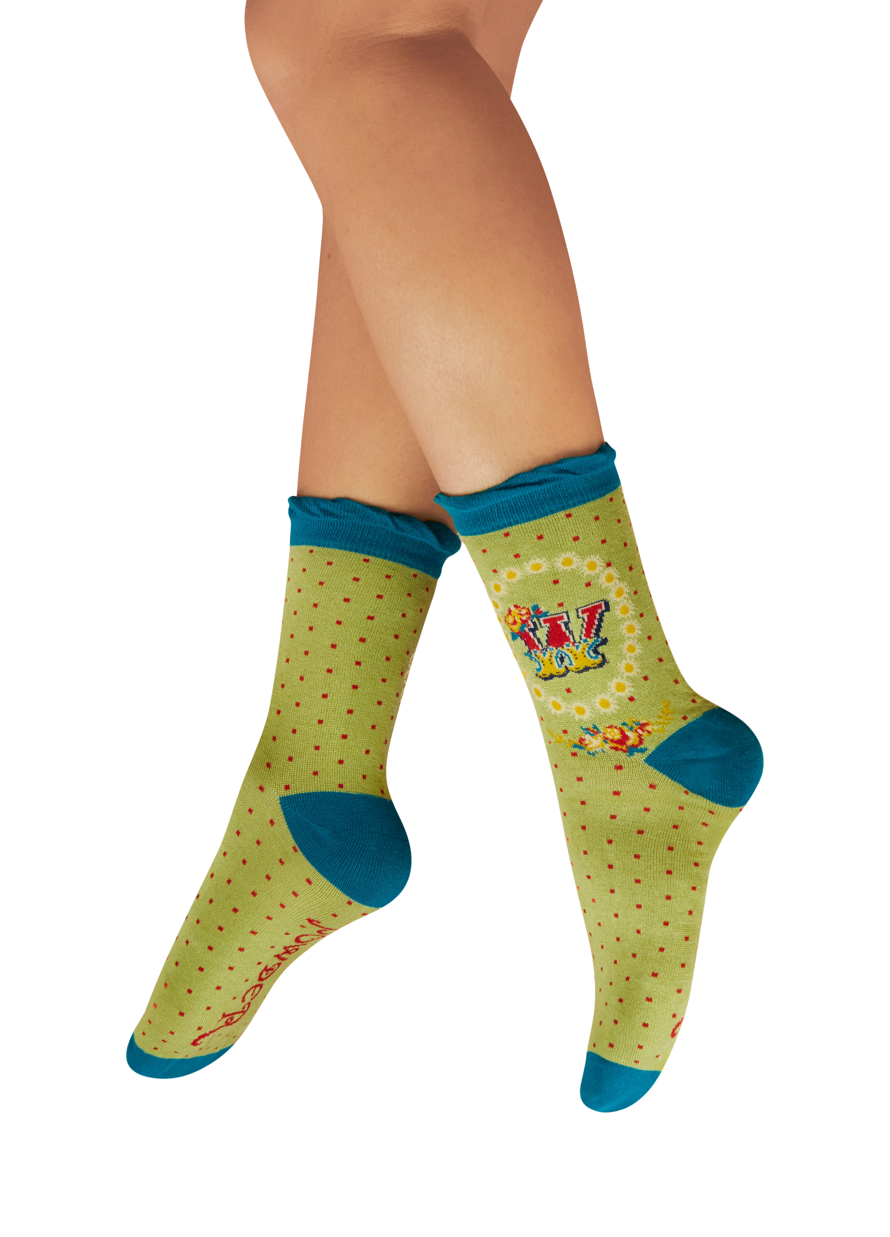 Letter W Ankle Socks