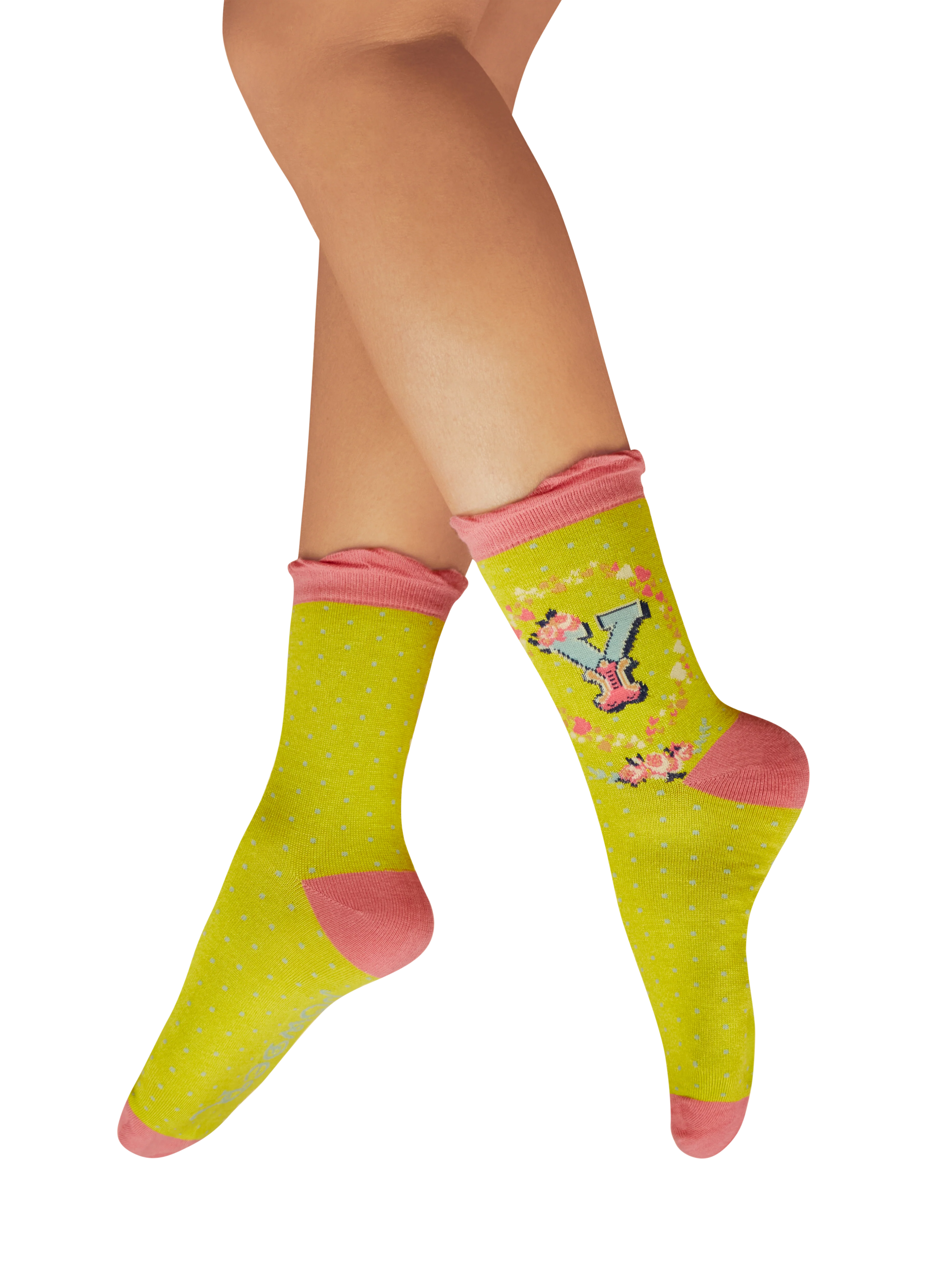 Letter Y Ankle Socks
