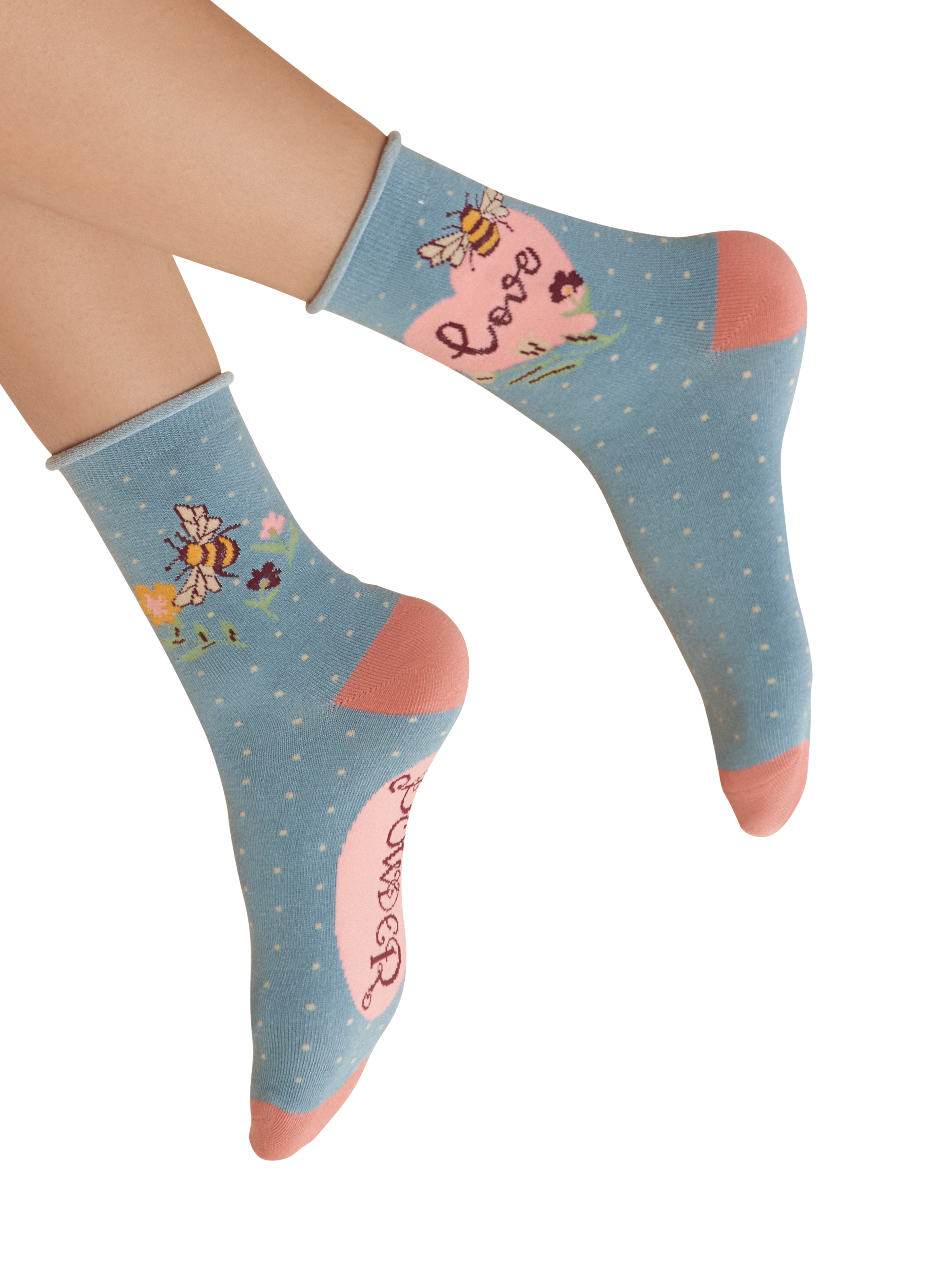 Love Bumblebee Ladies Ankle Socks