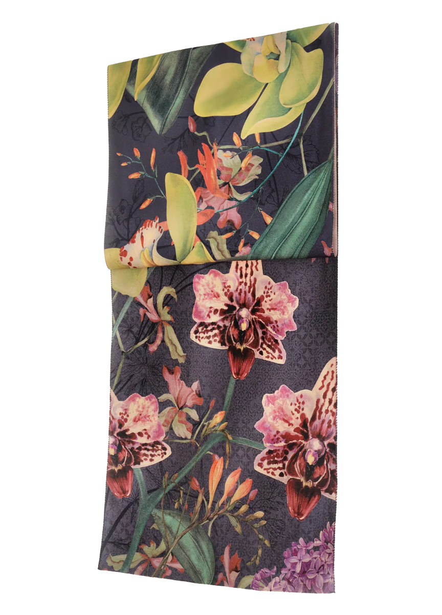 Luxurious Exotic Evening Scarf, Ink - Image 3