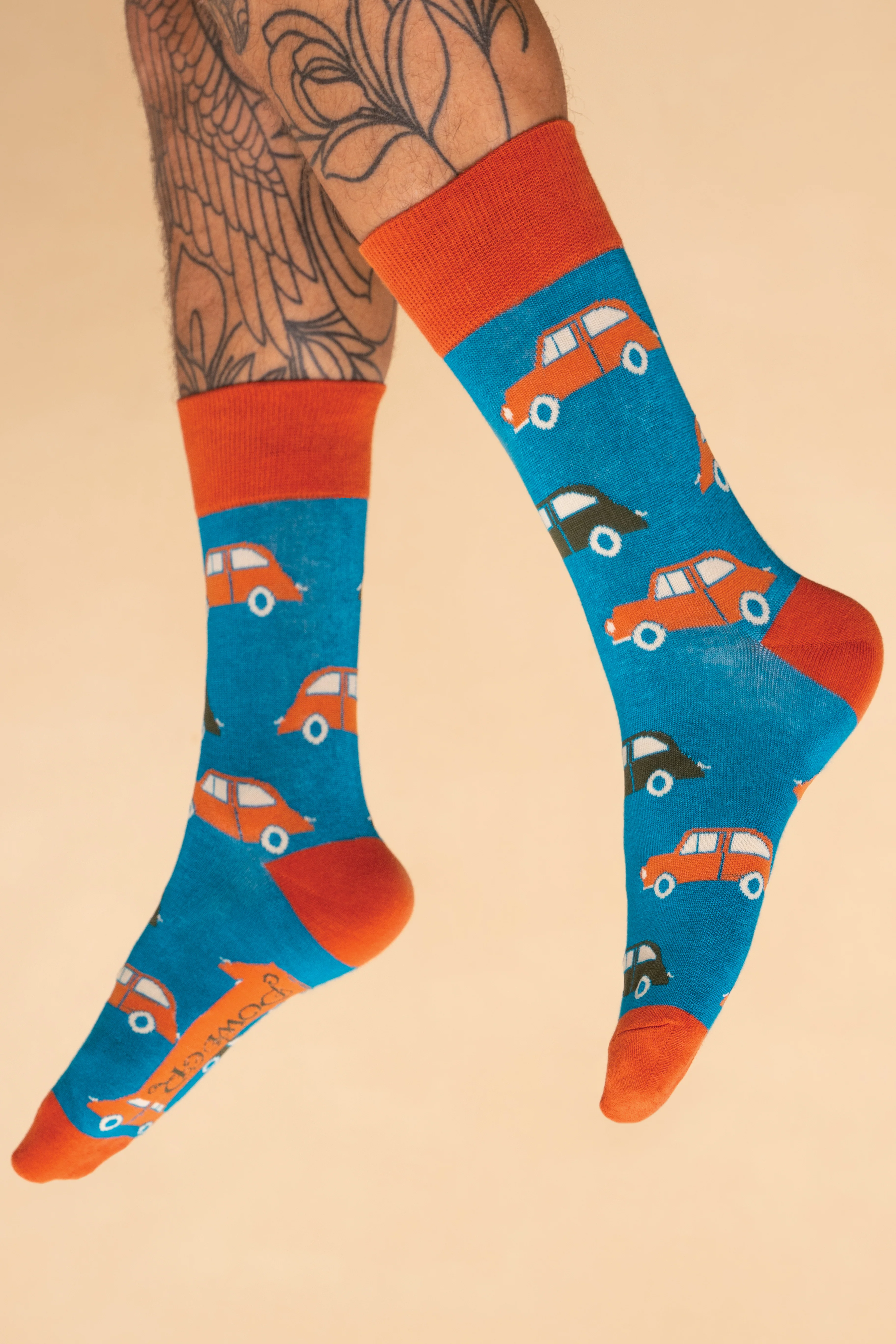 Mens Socks - Vintage Motor in Teal