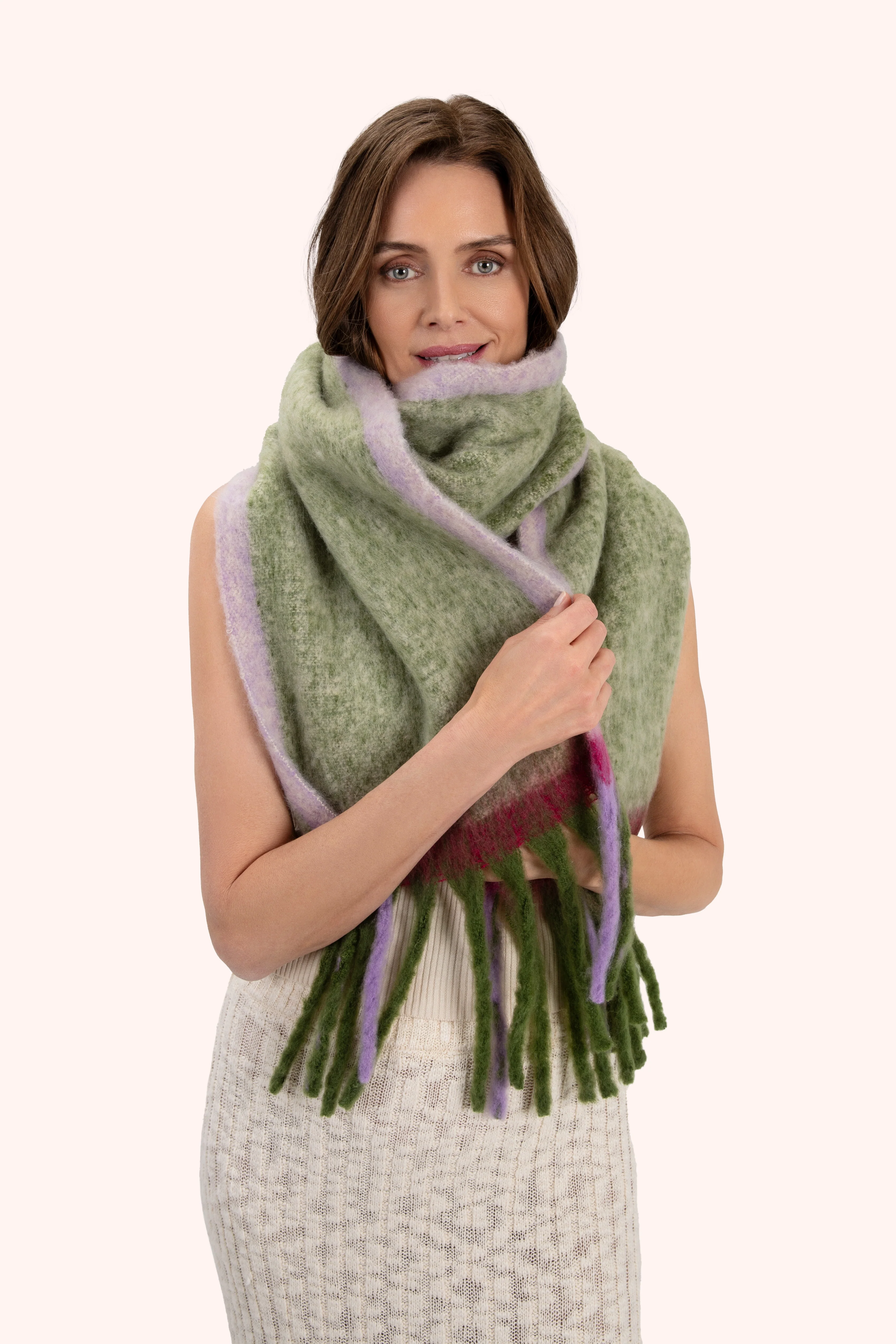 Aria Cosy Scarf - Sage - Image 2