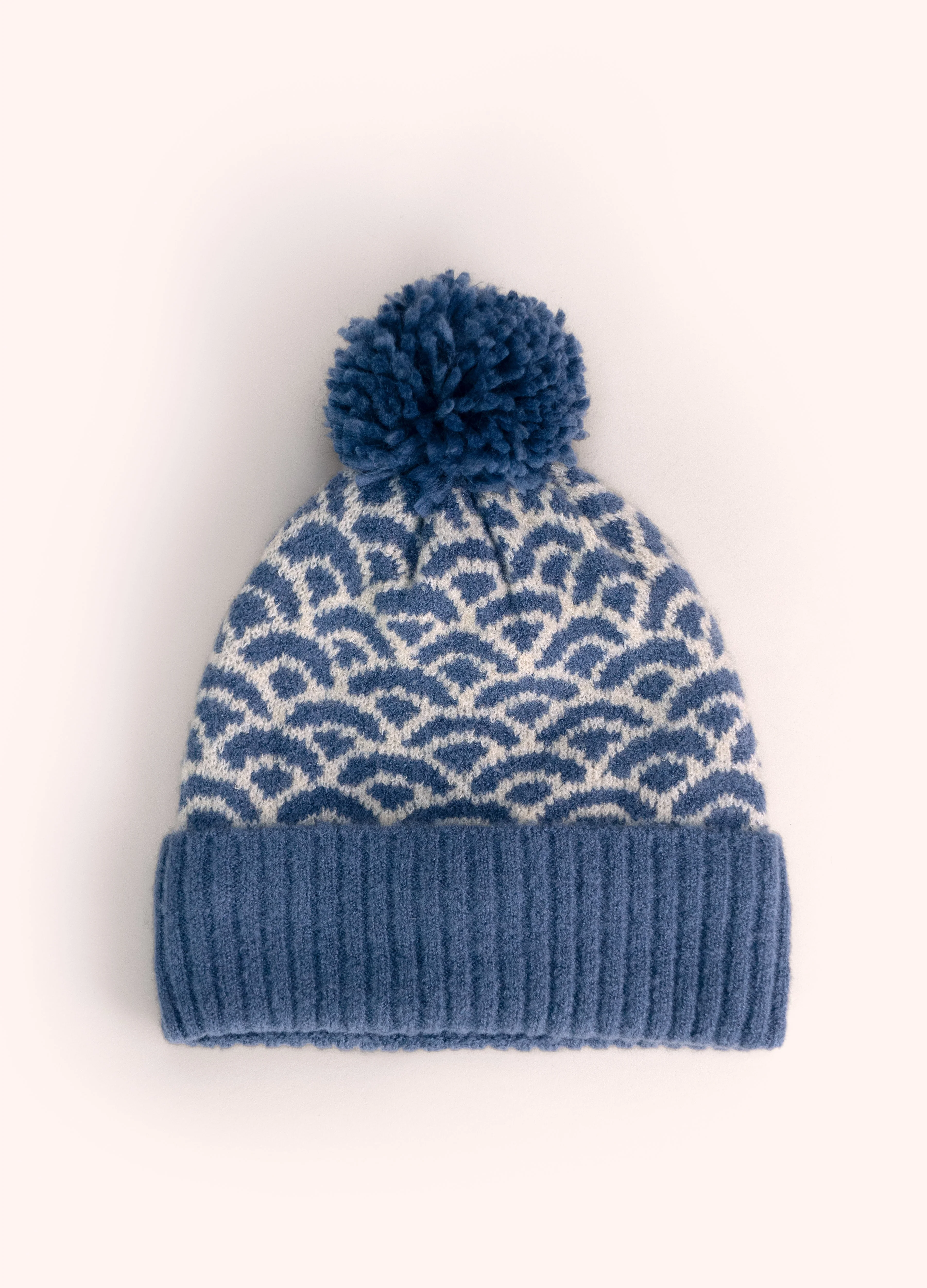 *AW26* Agatha Pompom Hat, Denim Mix - Image 2