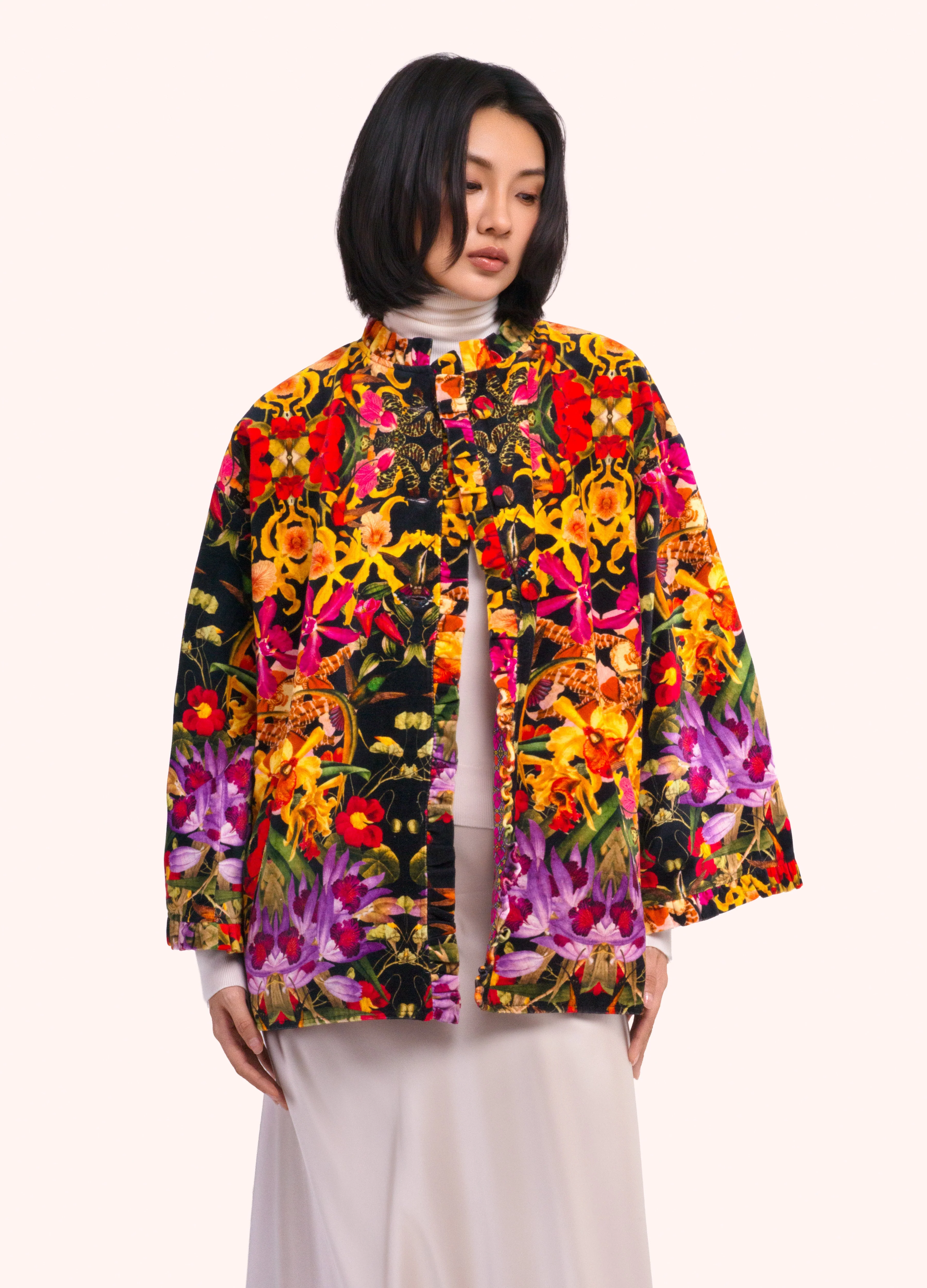 *AW26* Botanical Kaleidoscope Velvet Jacket
