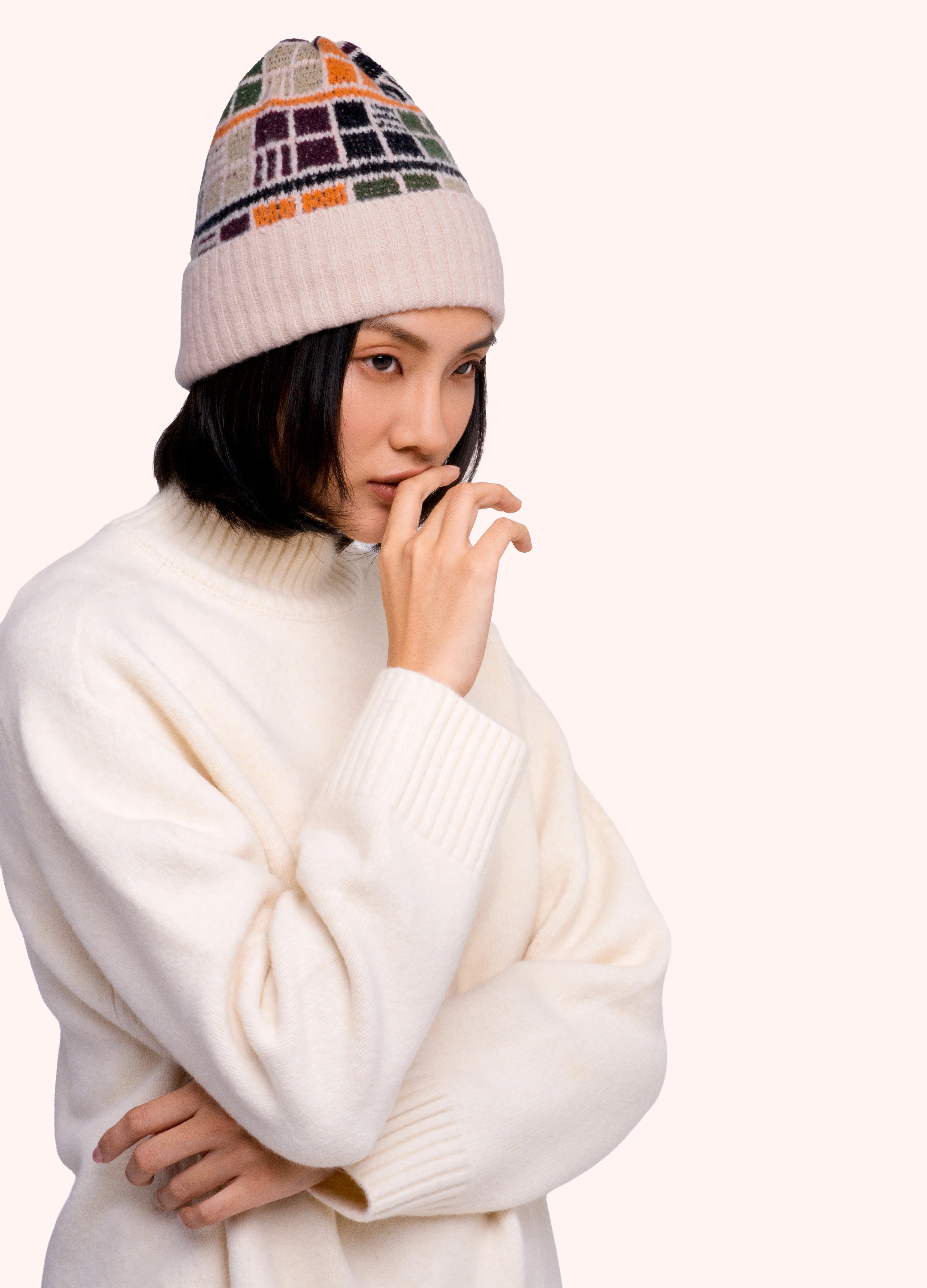 *AW26* Dani Beanie Hat, Damson Mix