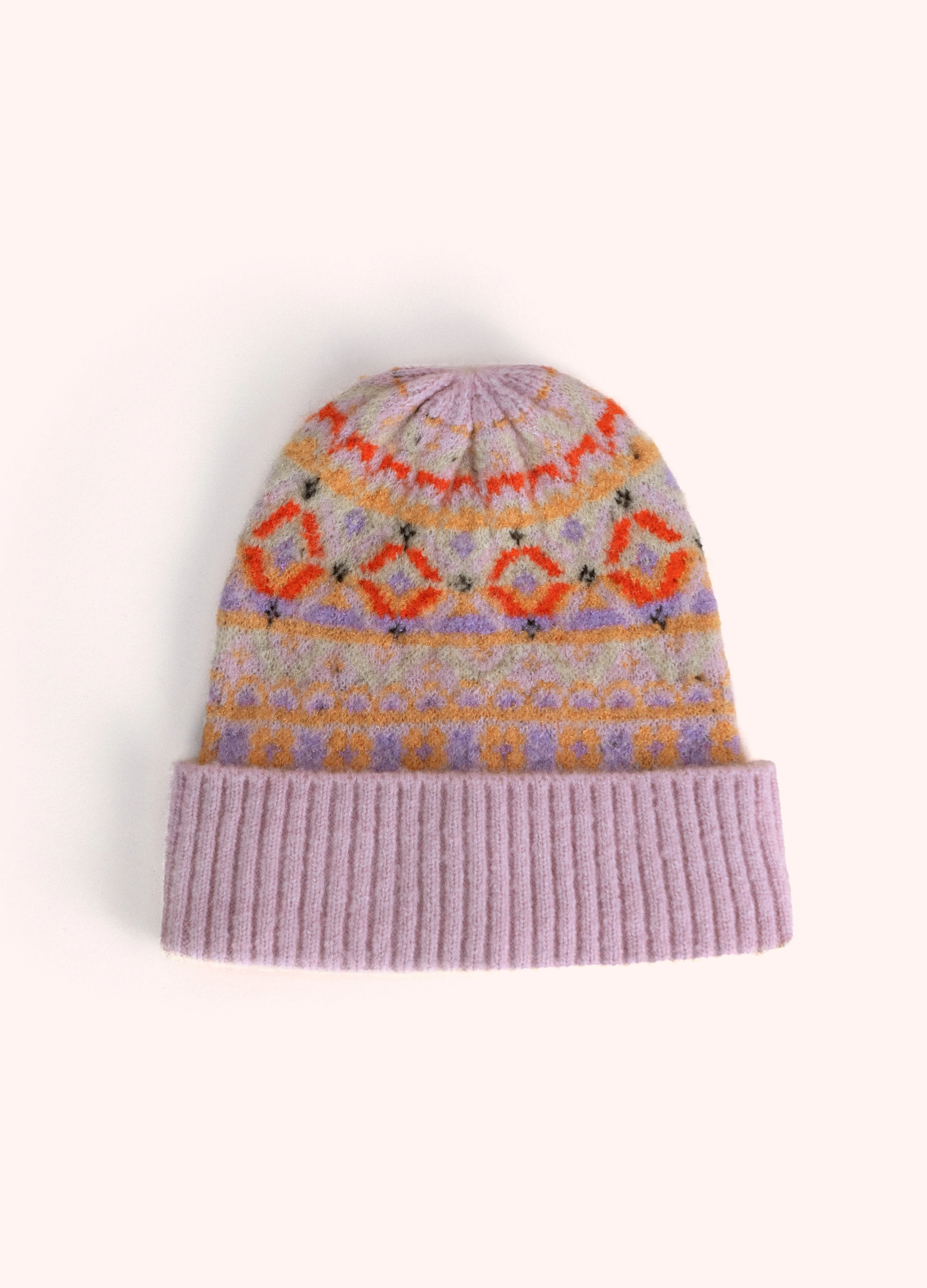 *AW26* Fair Isle Beanie, Cream Mix - Image 2