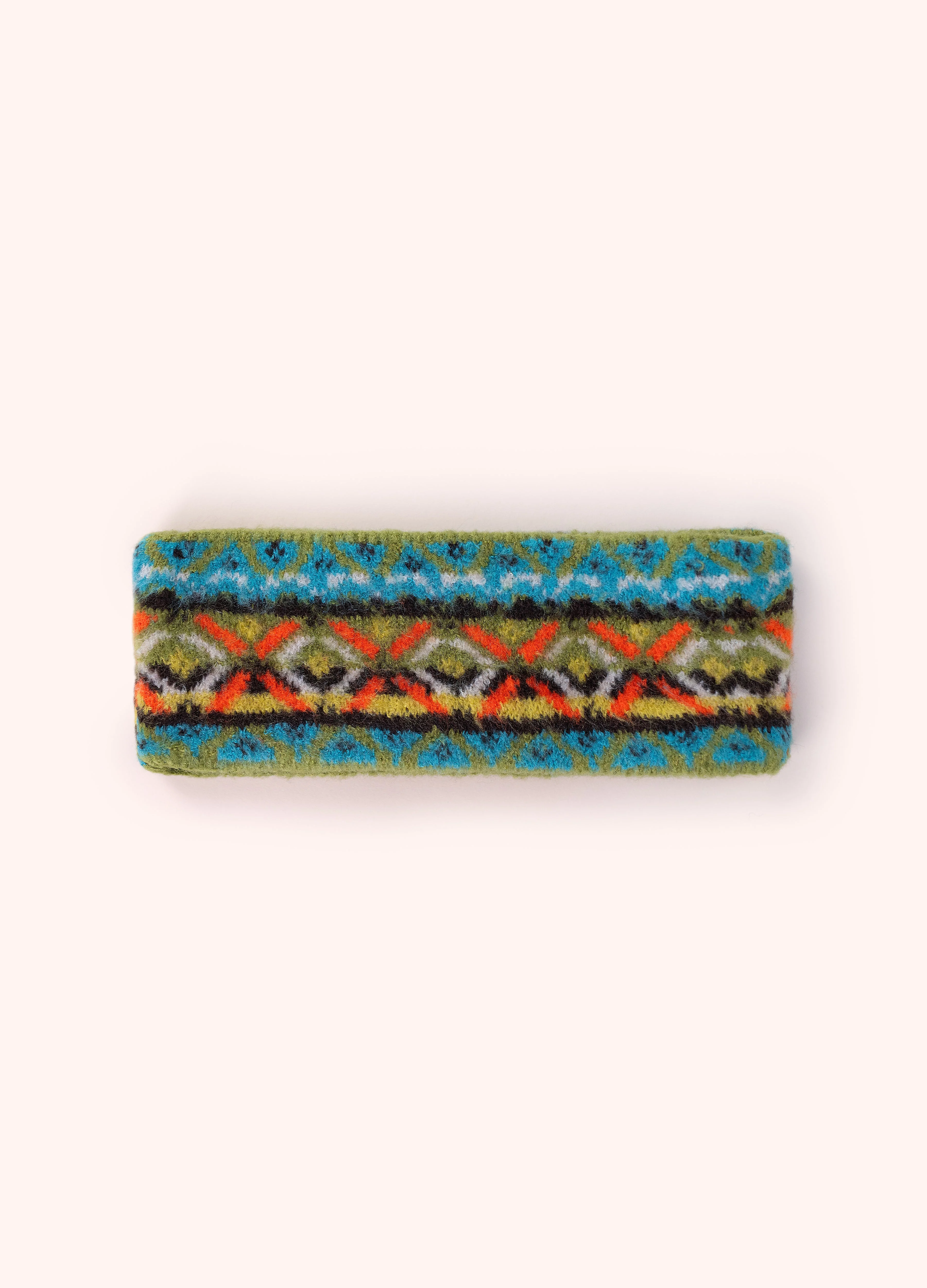 *AW26* Fair Isle Headband, Teal Mix - Image 3