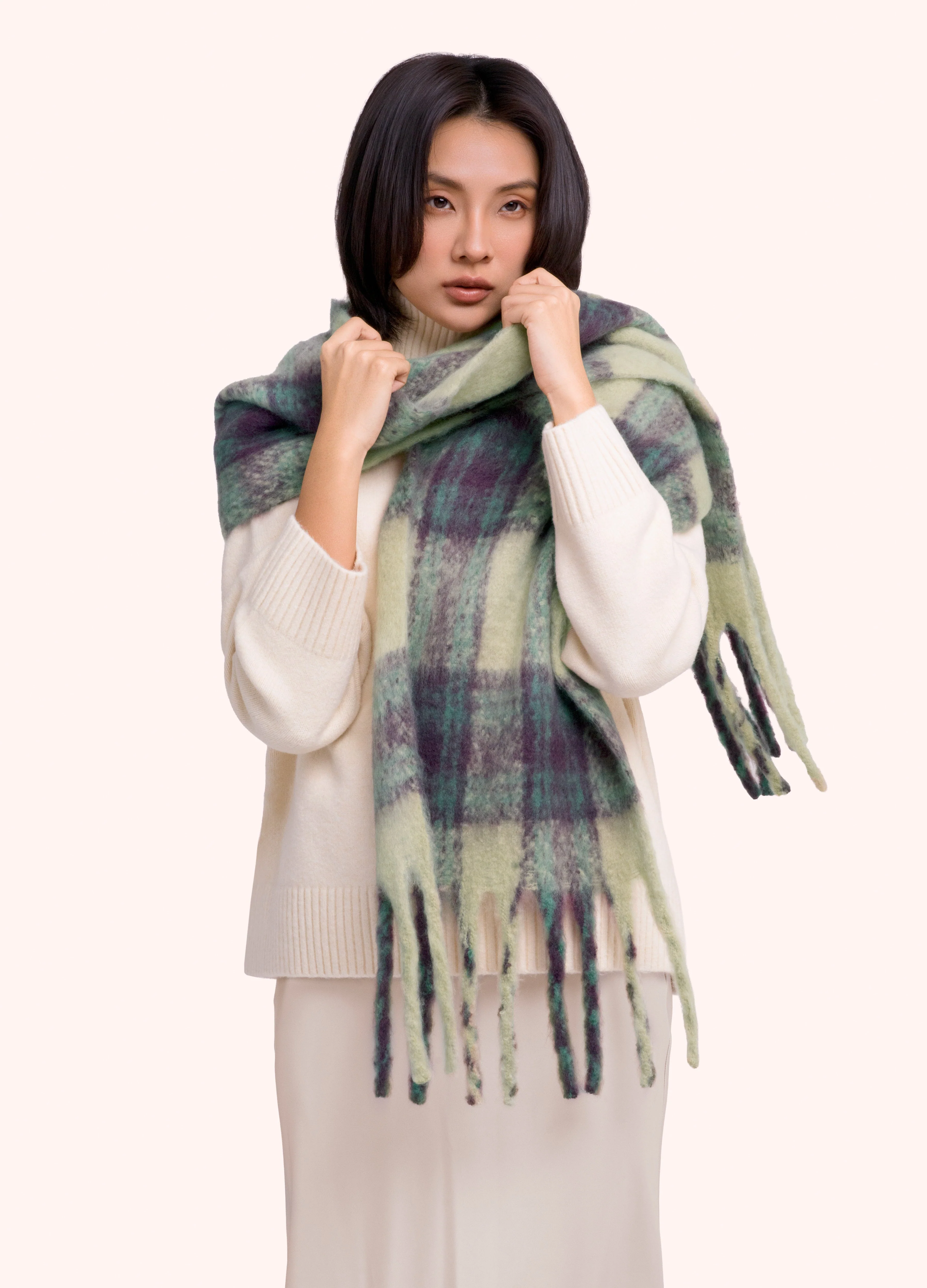 *AW26* Flora Cosy Scarf, Damson Mix