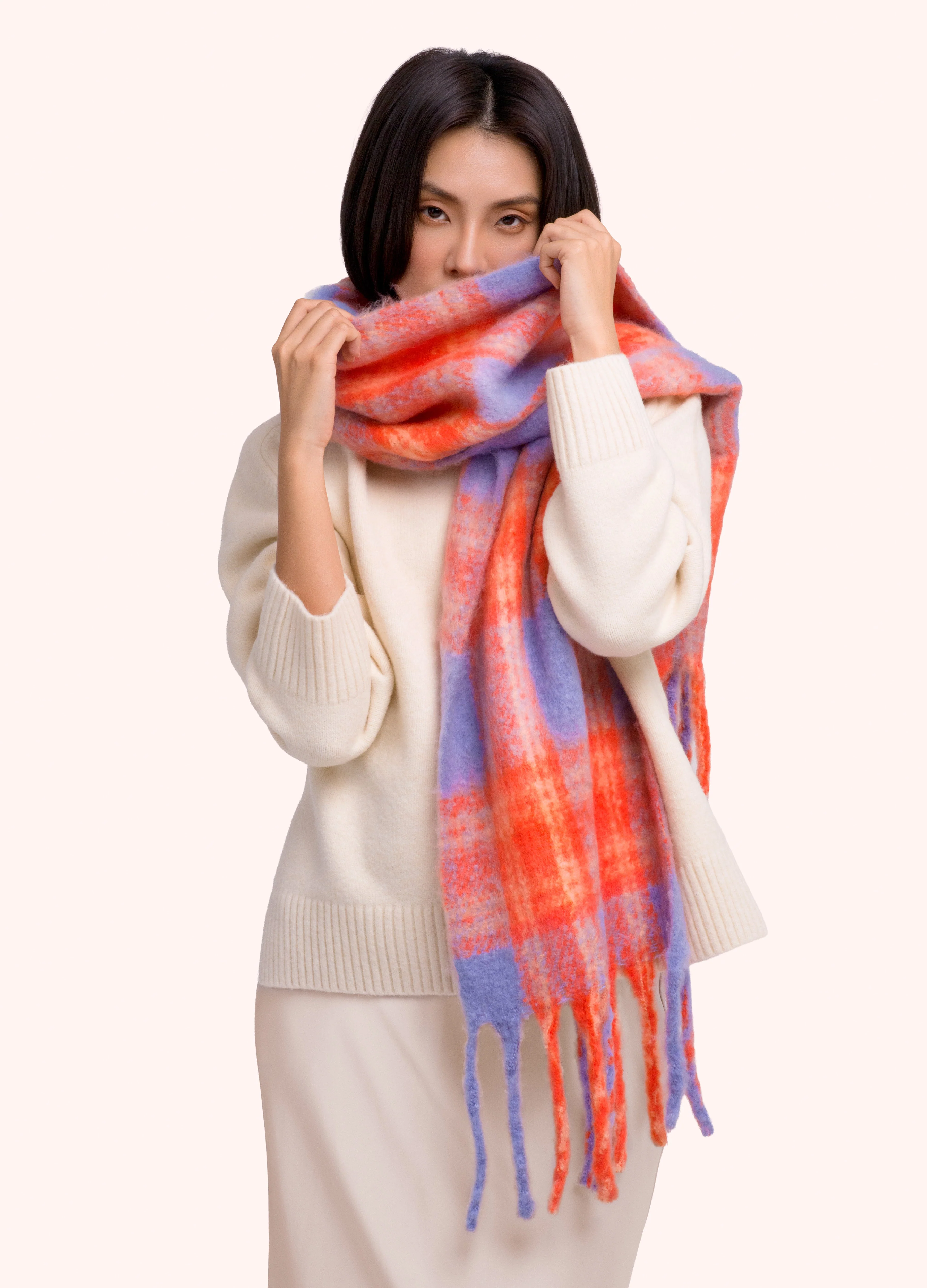 *AW26* Flora Cosy Scarf, Tangerine Mix
