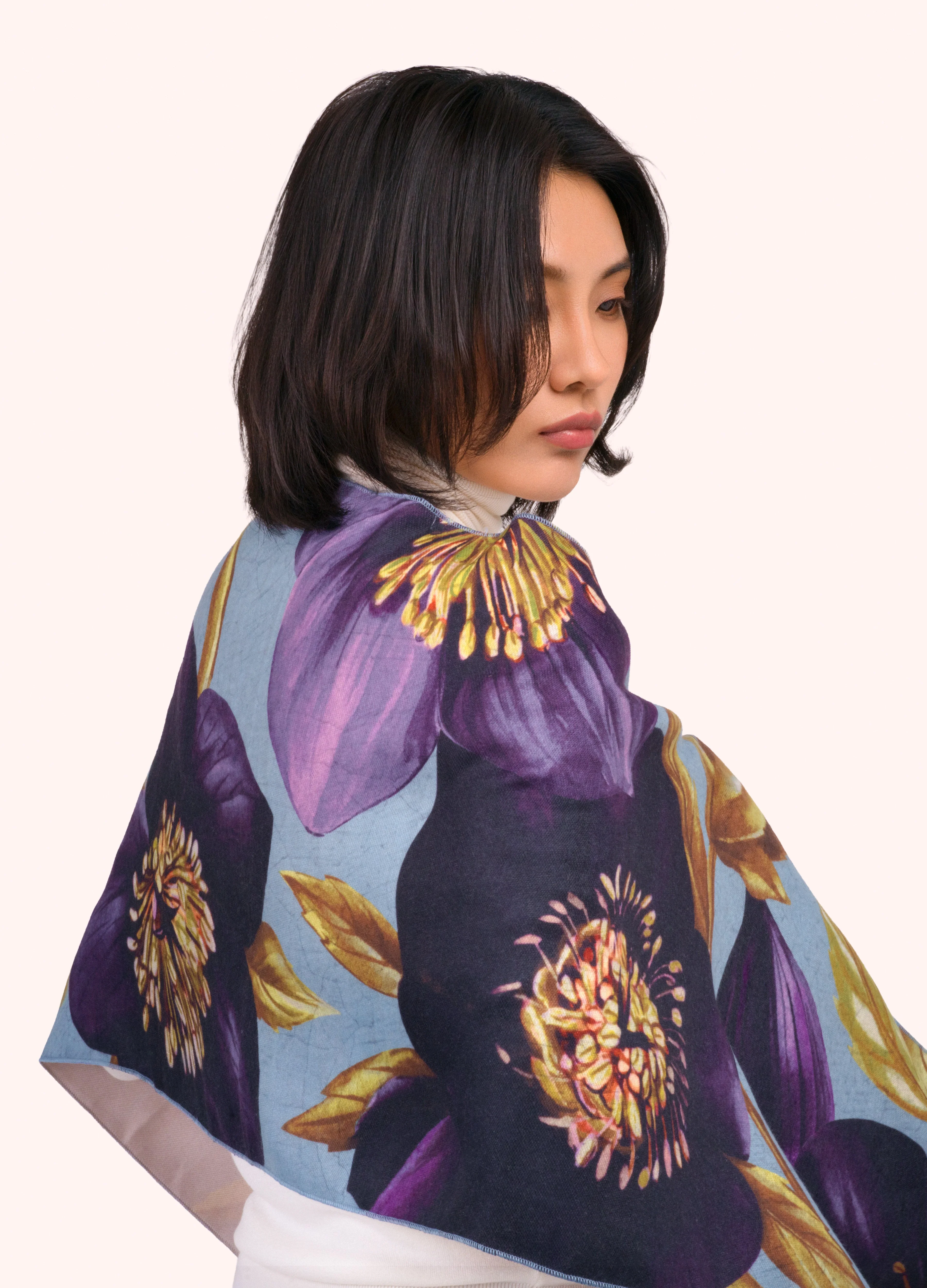 *AW26* Hellebore Lux Print Scarf - Image 3