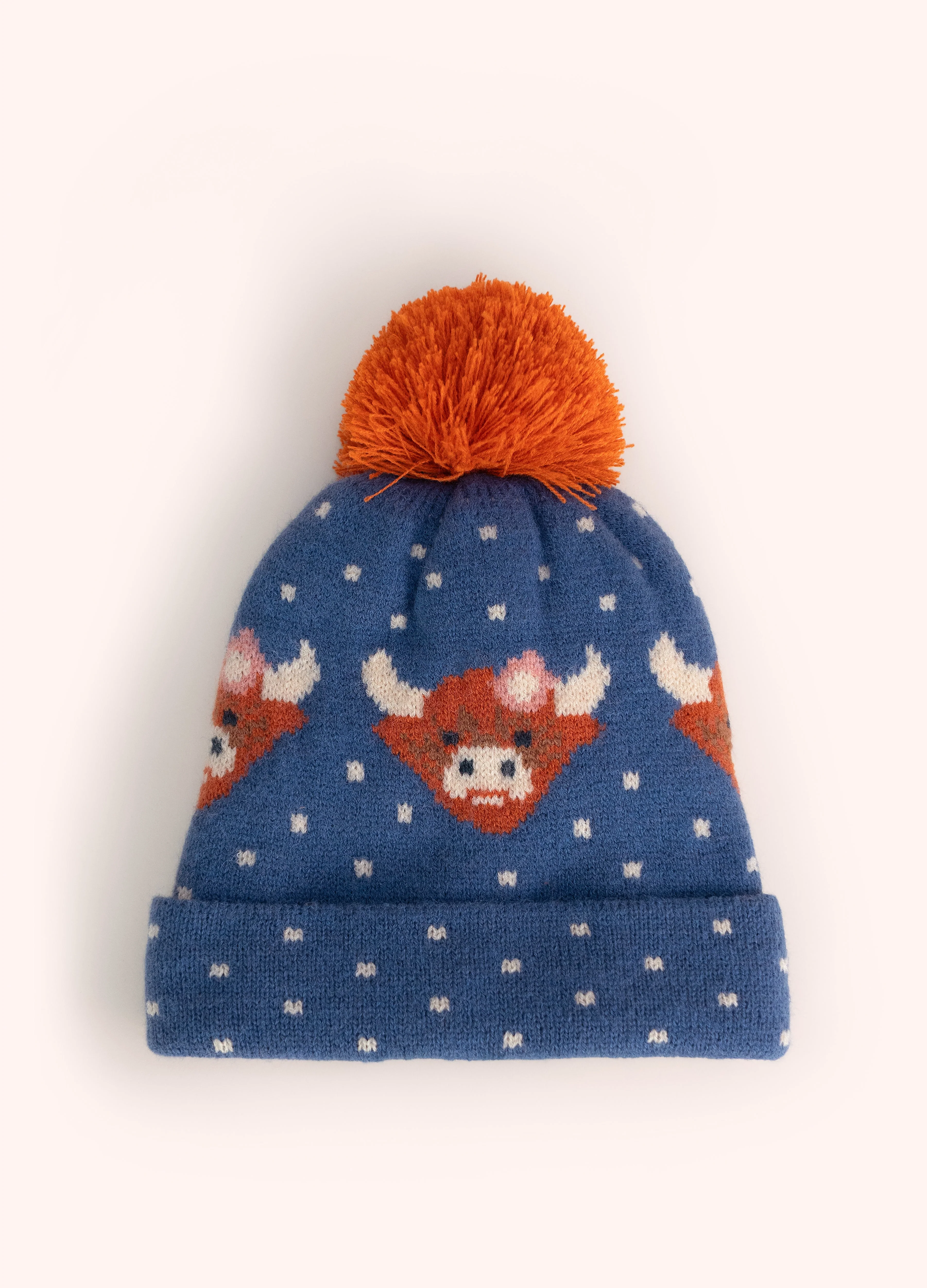 *AW26* Kids Highland Cow Hat, Navy