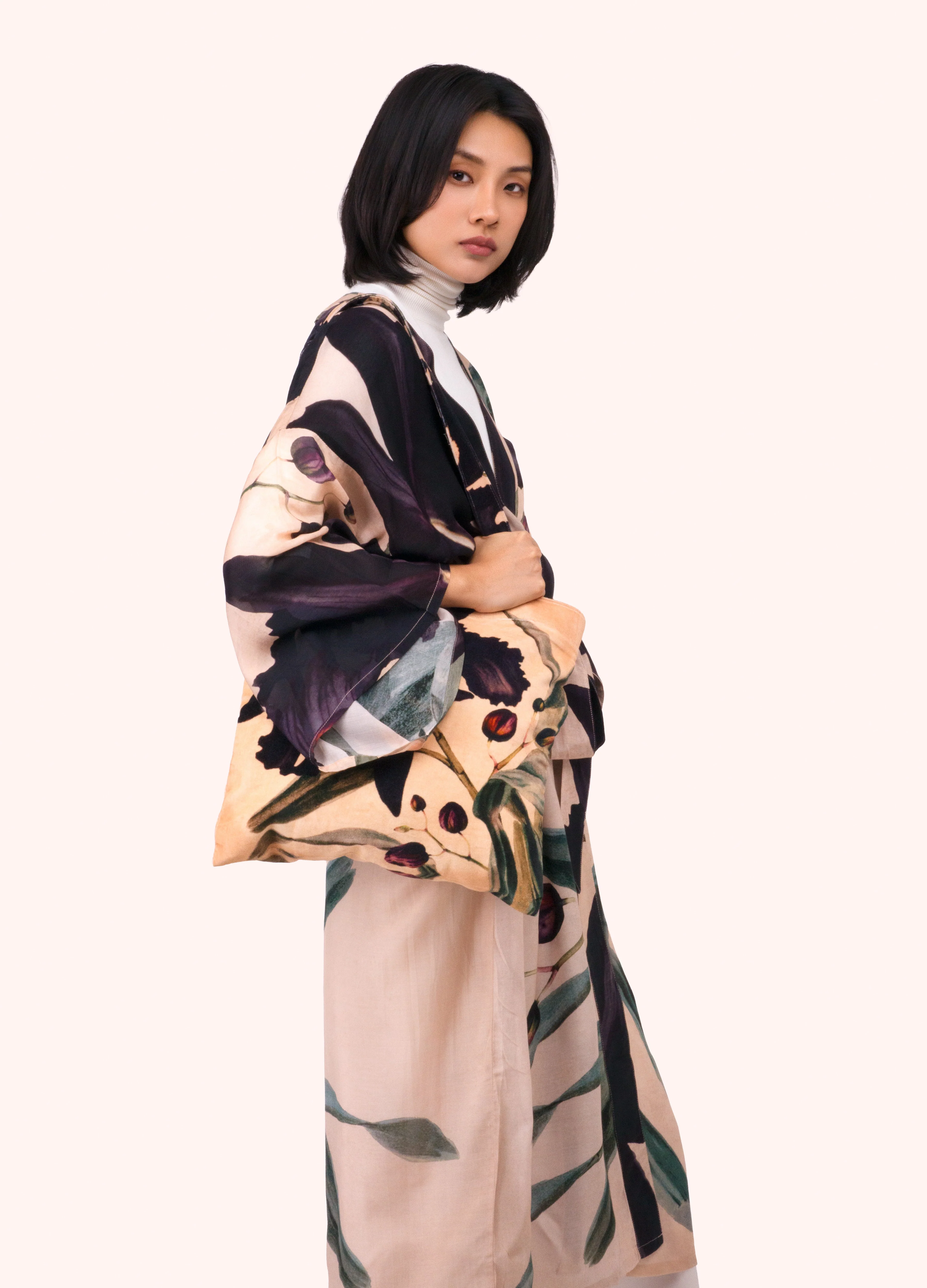 *AW26* Midnight Orchid Long Kimono Gown - Image 3