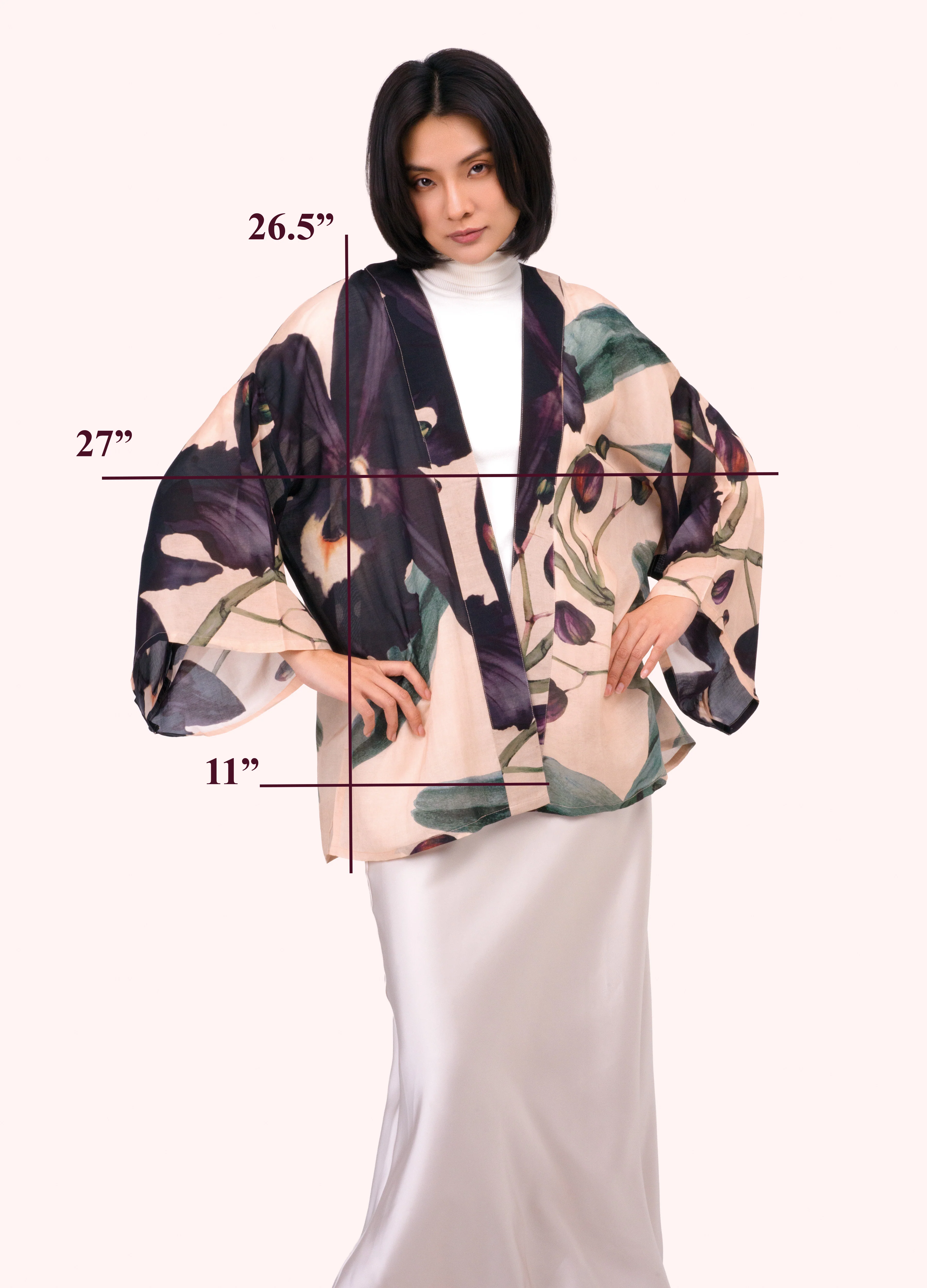 *AW26* Midnight Orchid Short Kimono Jacket - Image 4