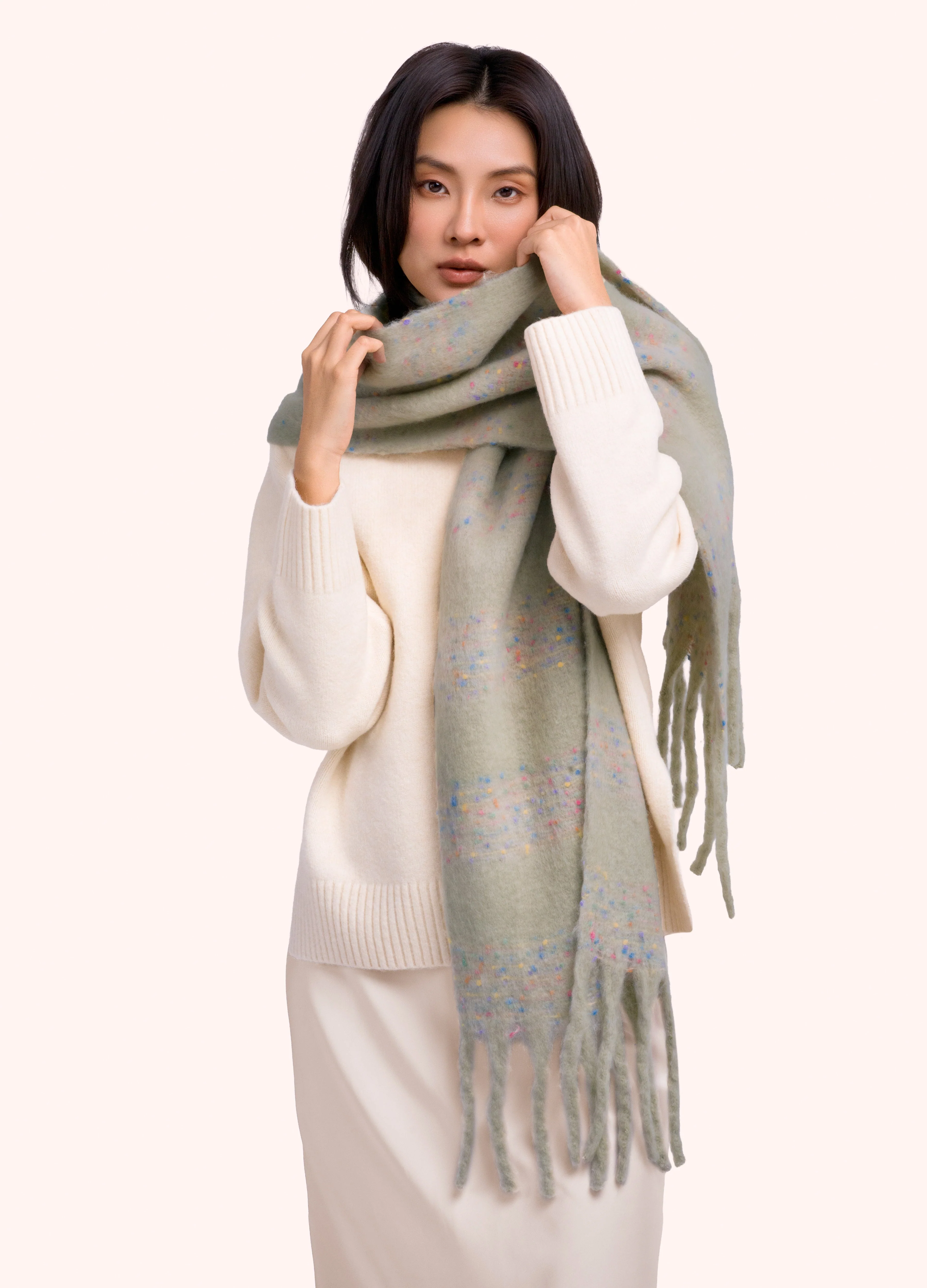 *AW26* Nancy Cosy Scarf, Soft Green
