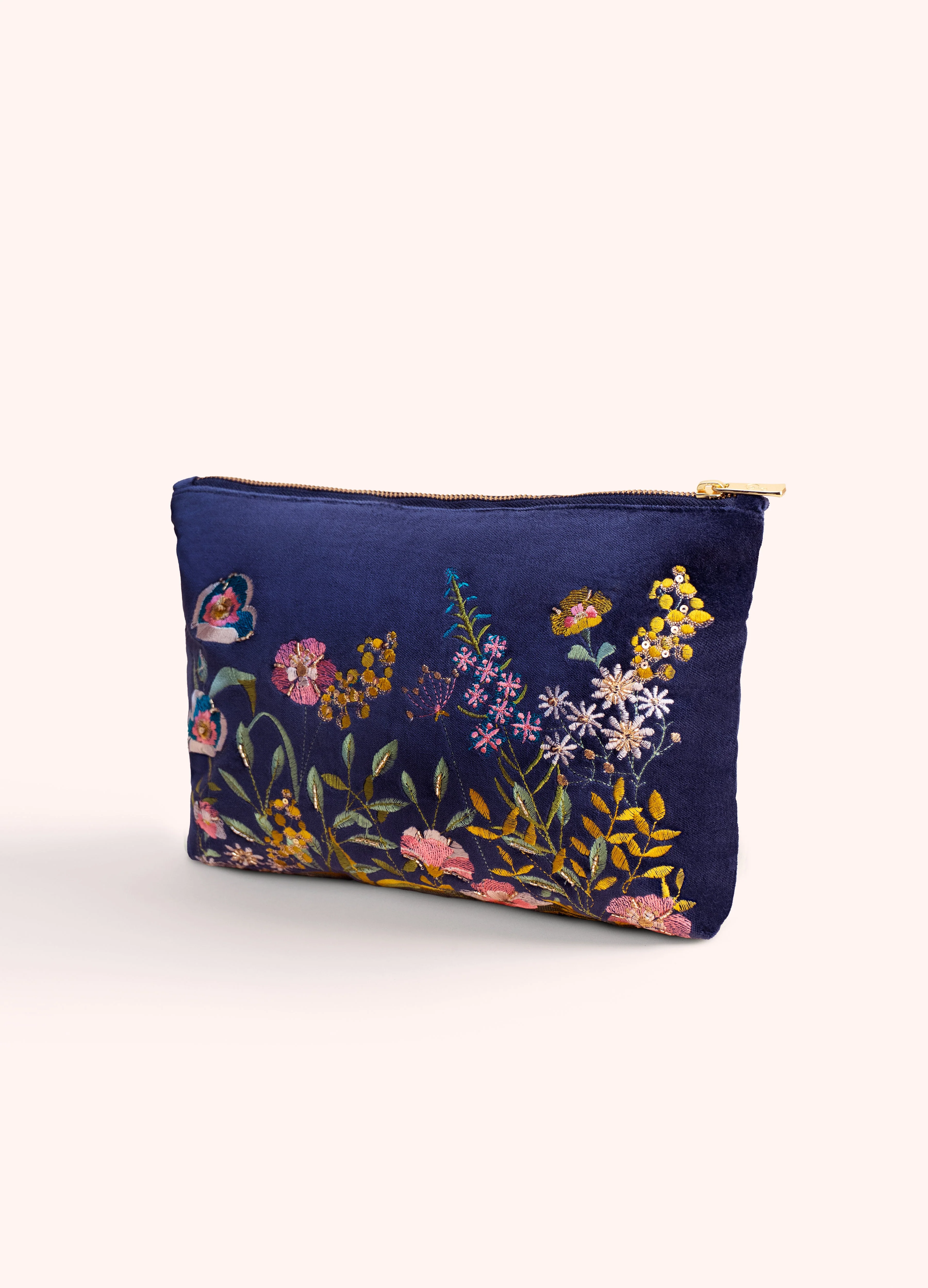 *AW26* Navy Floral Hedgerow Zip Pouch