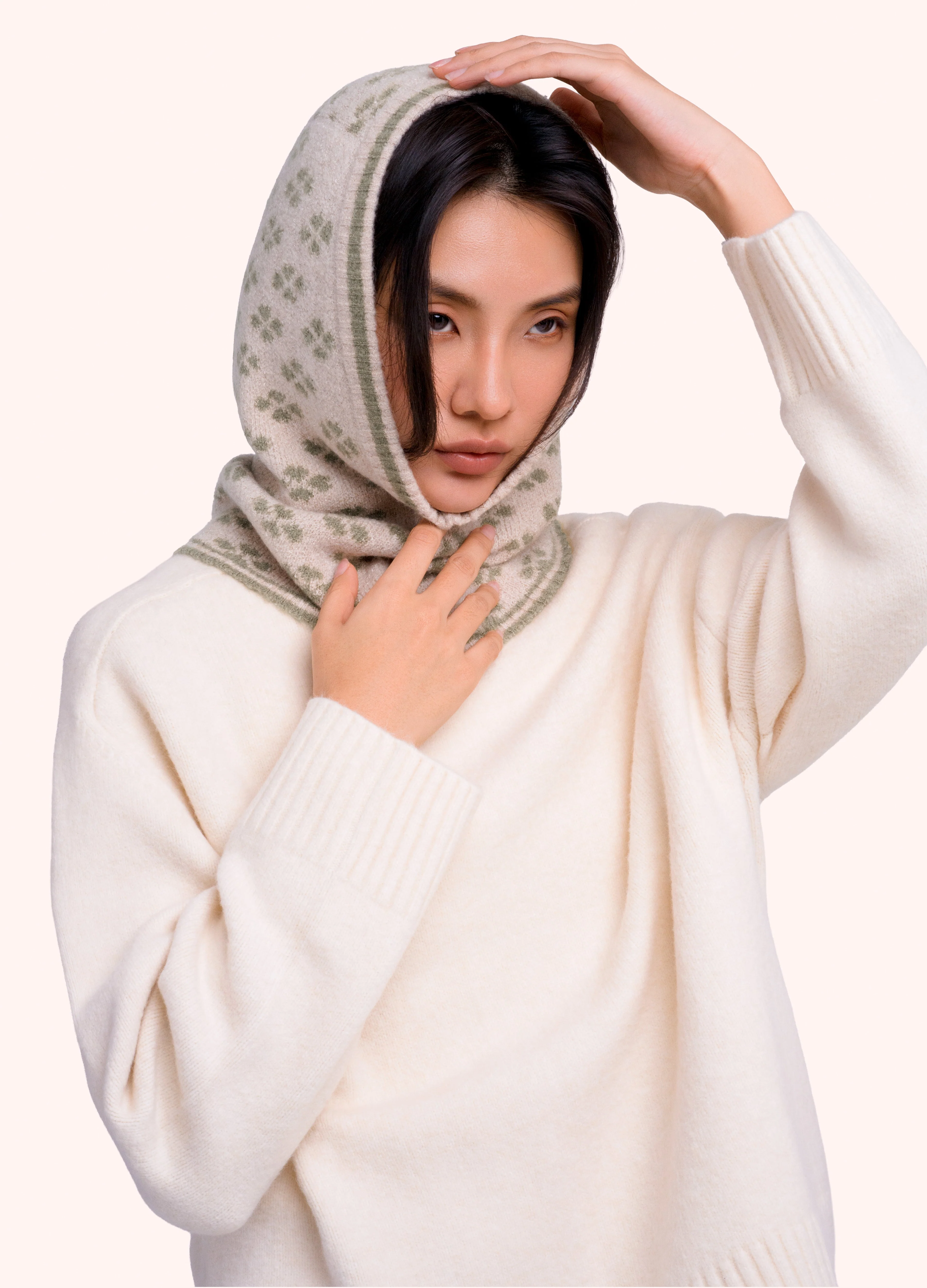 *AW26* Roxy Snood, Cream & Moss