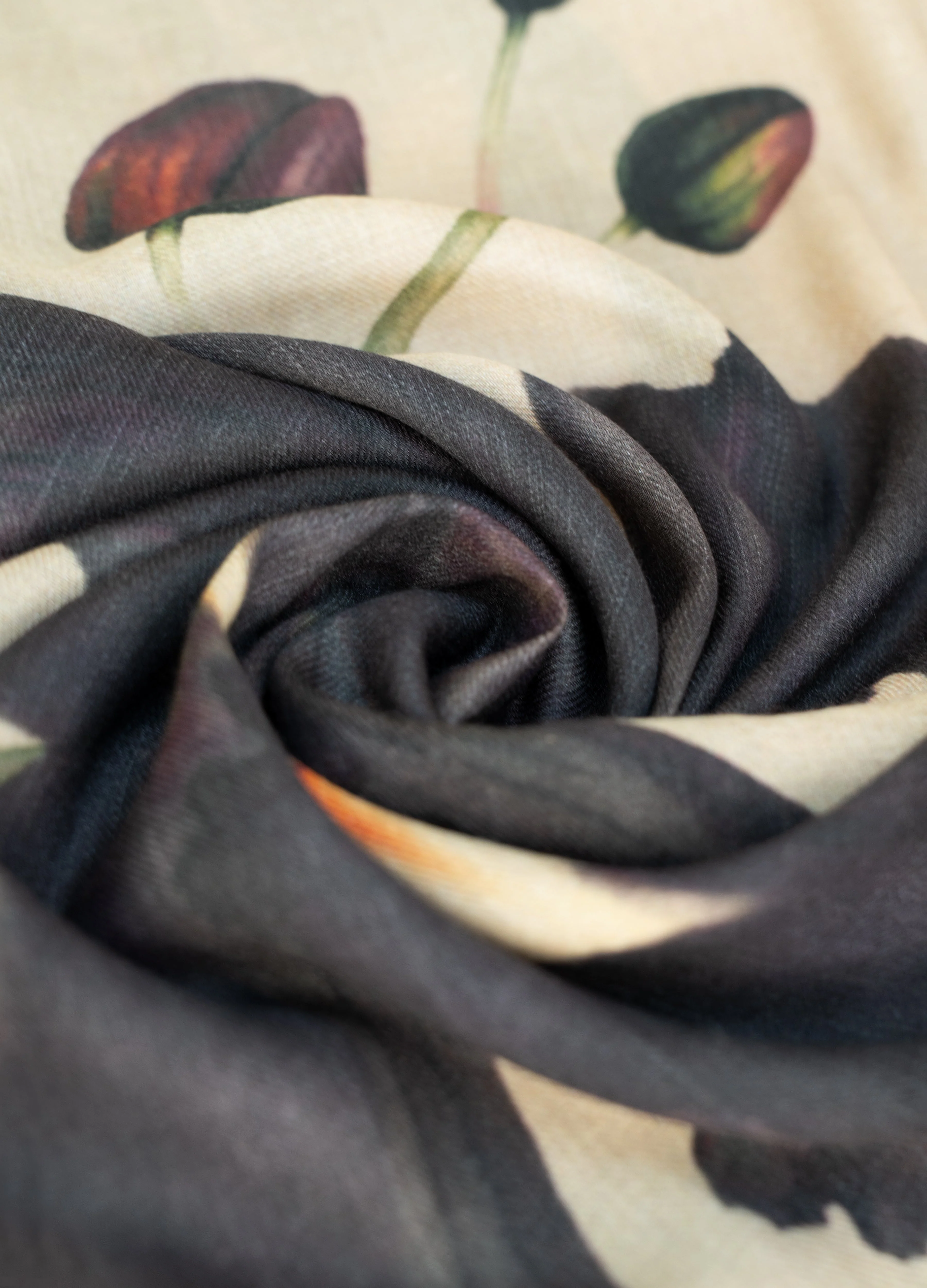 *AW26* Wool Wrap Scarf - Midnight Orchid - Image 2