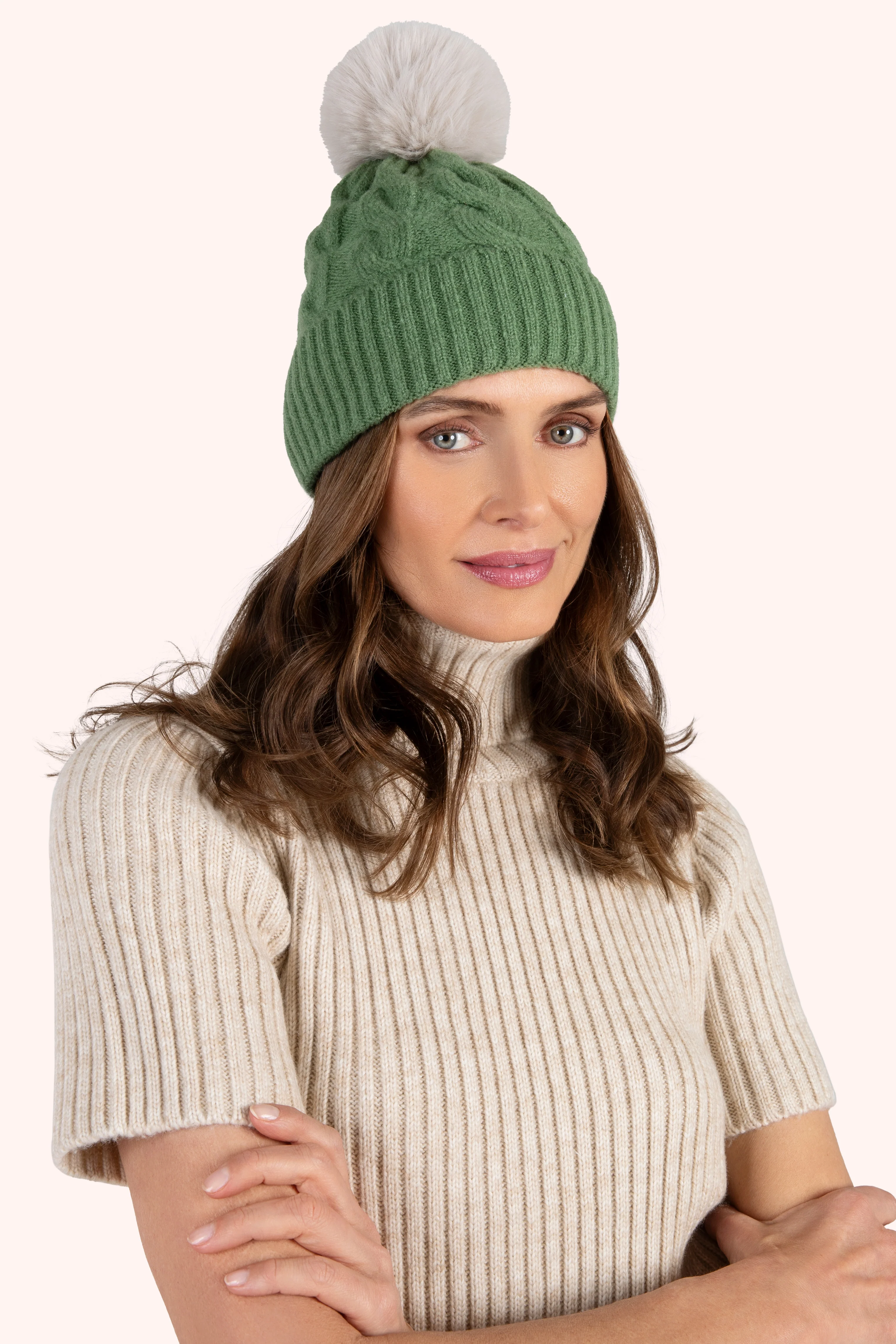 Elise Hat - Sage & Cream