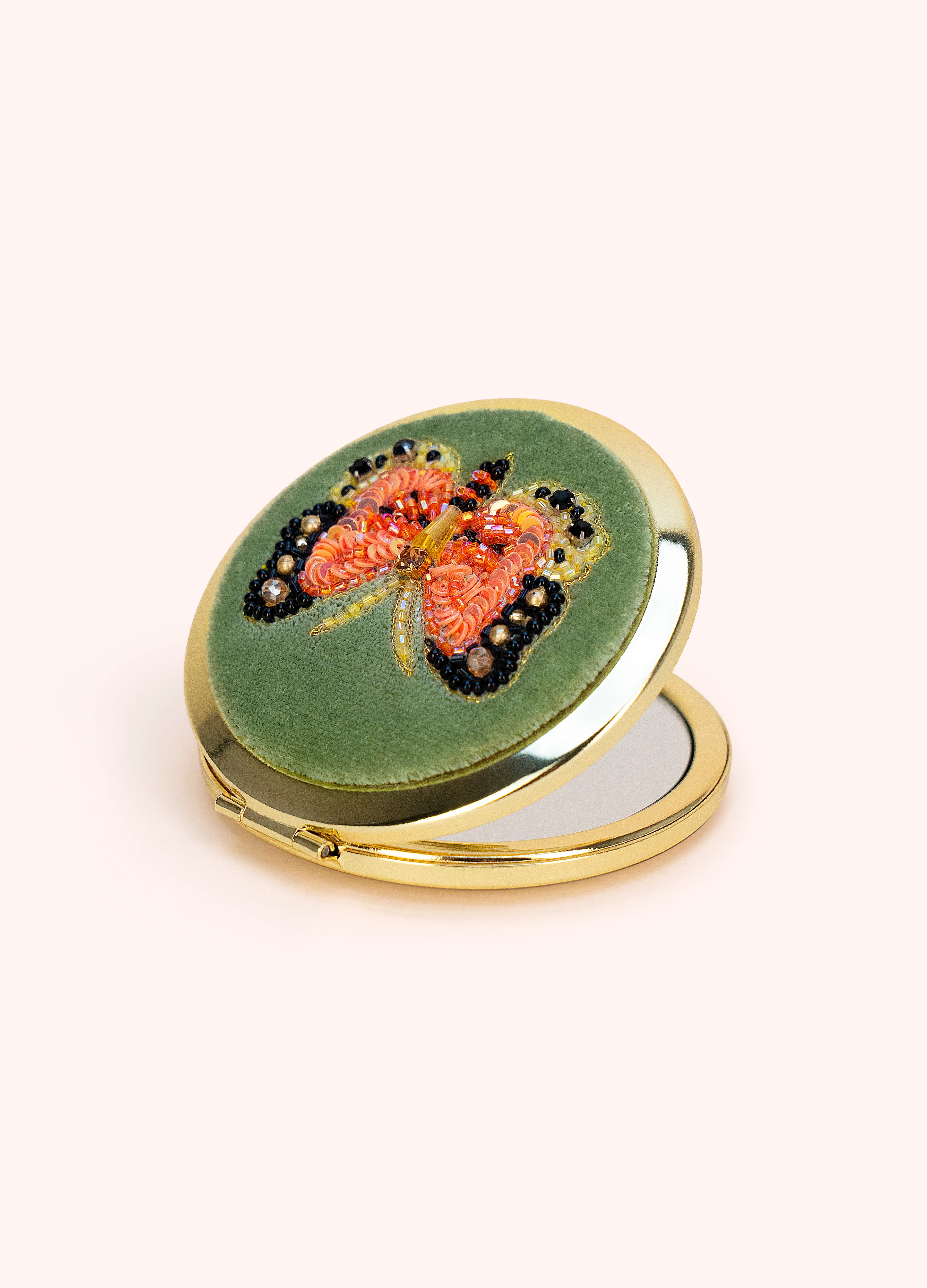 Embroidered Compact Mirror - Bonny Butterfly - Image 2