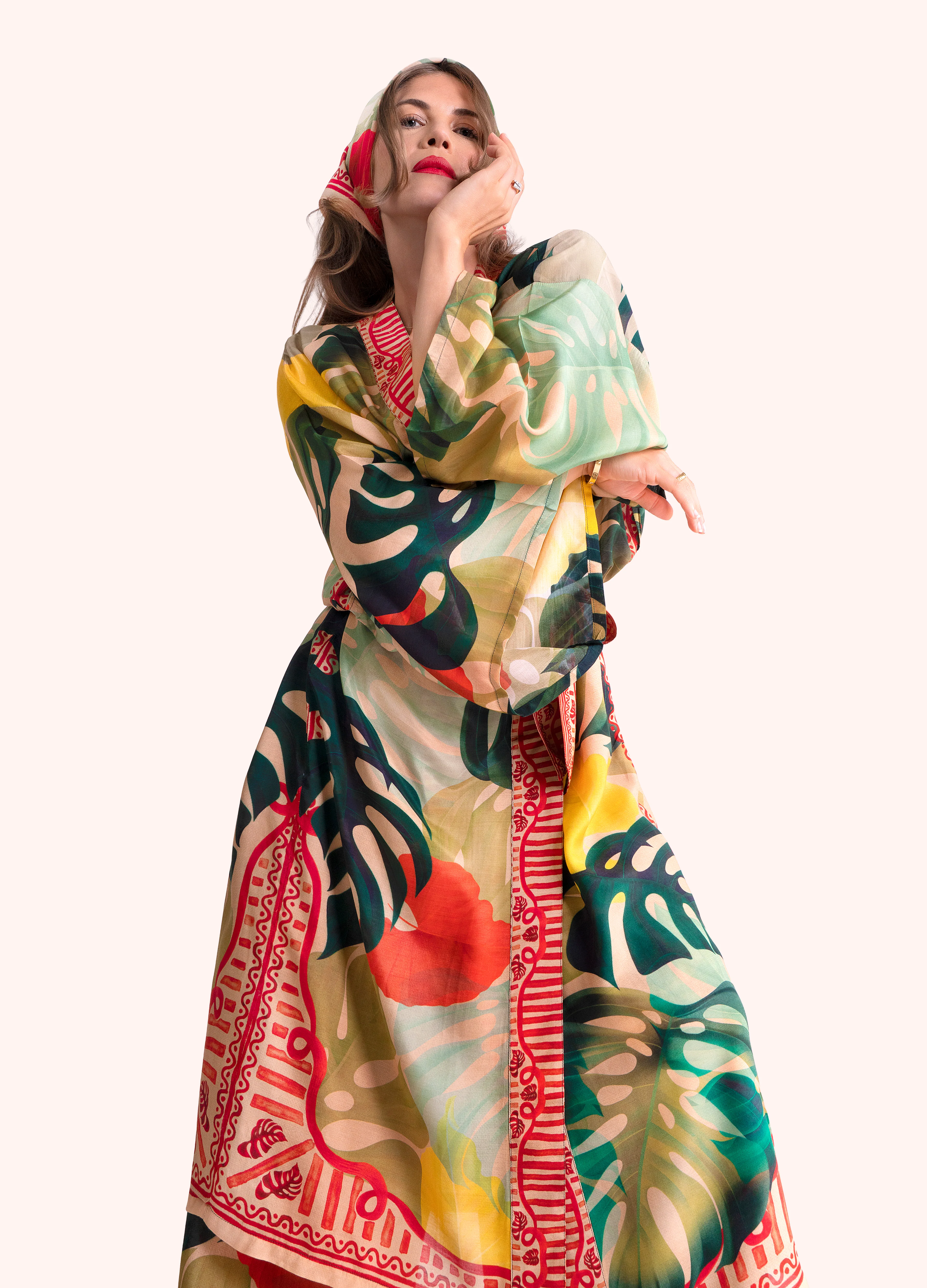 Kimono Gown - Exotic Leaves - Image 8