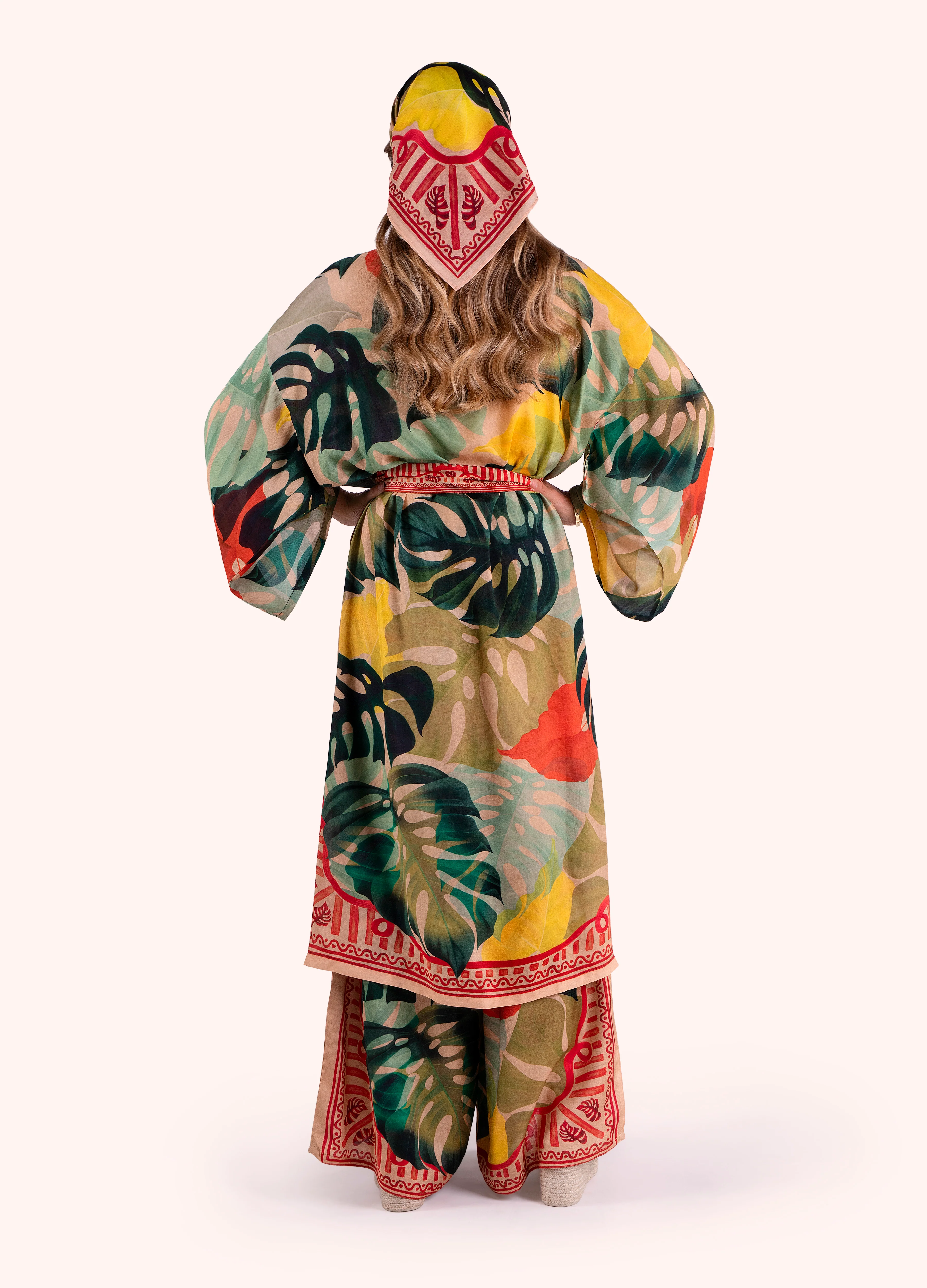 Kimono Gown - Exotic Leaves - Image 9