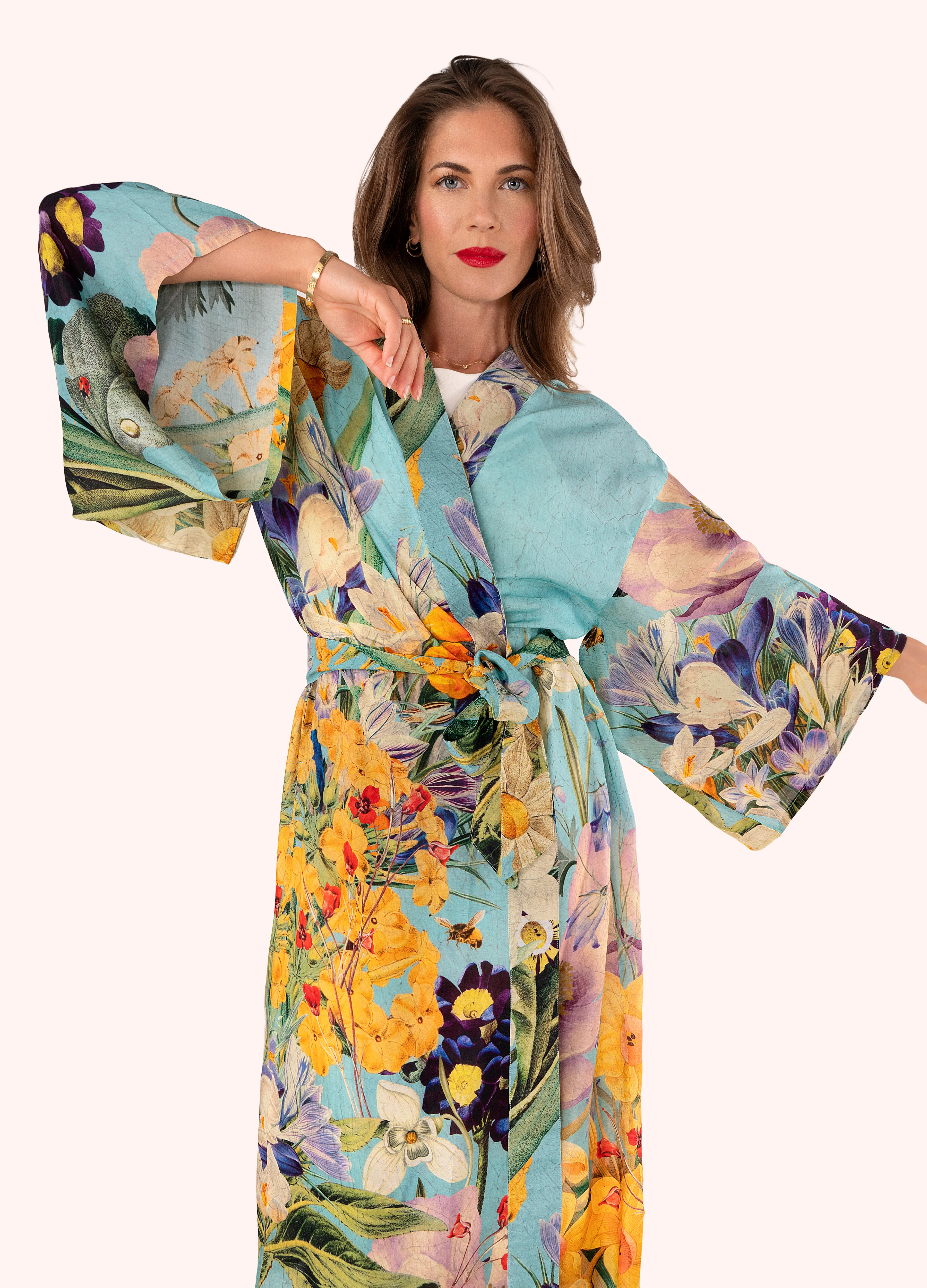 Kimono Gown - Spring Flora - Image 3