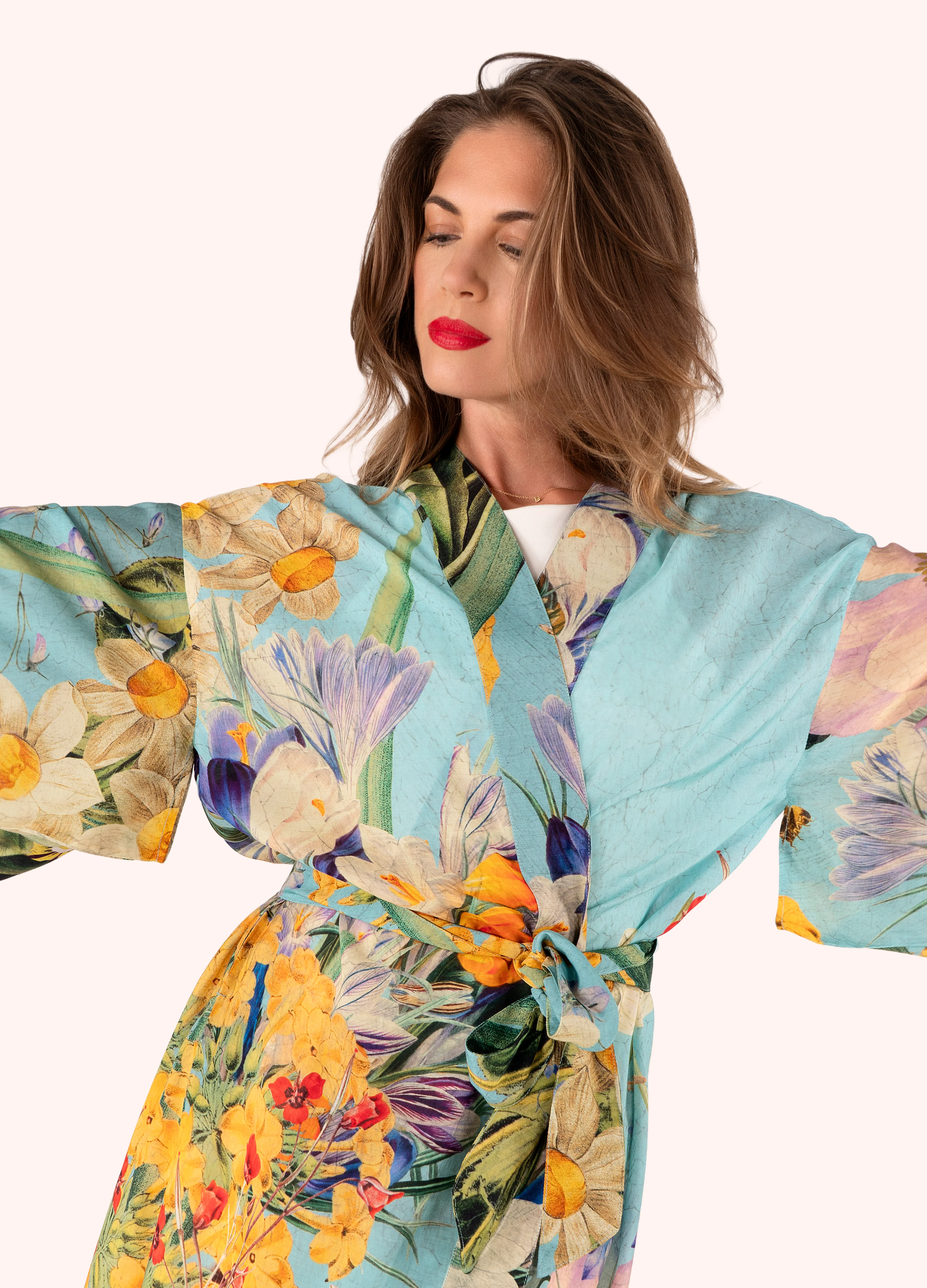 Kimono Gown - Spring Flora - Image 4
