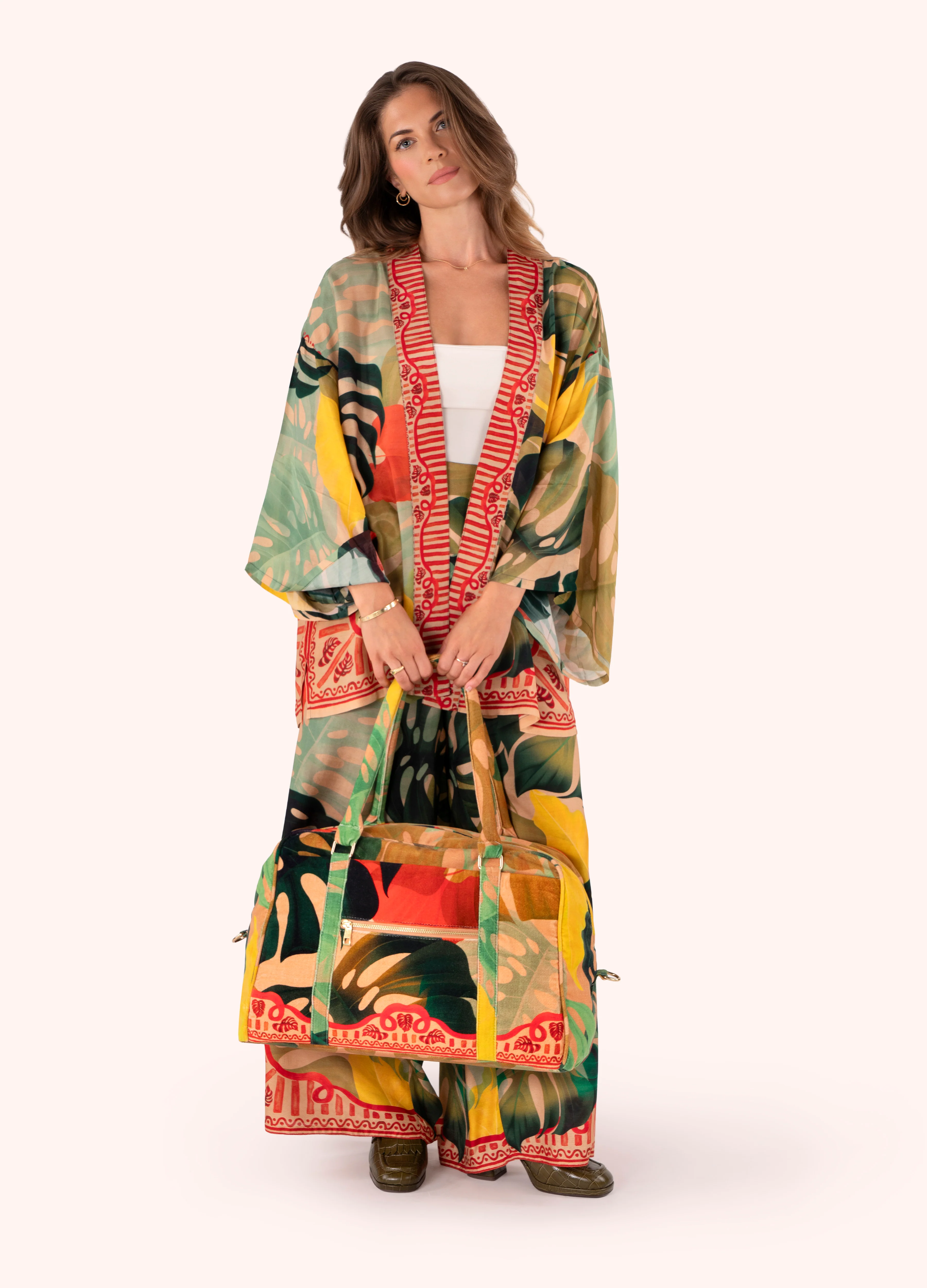 Luxe Weekender Bag - Exotic Leaves - Image 3