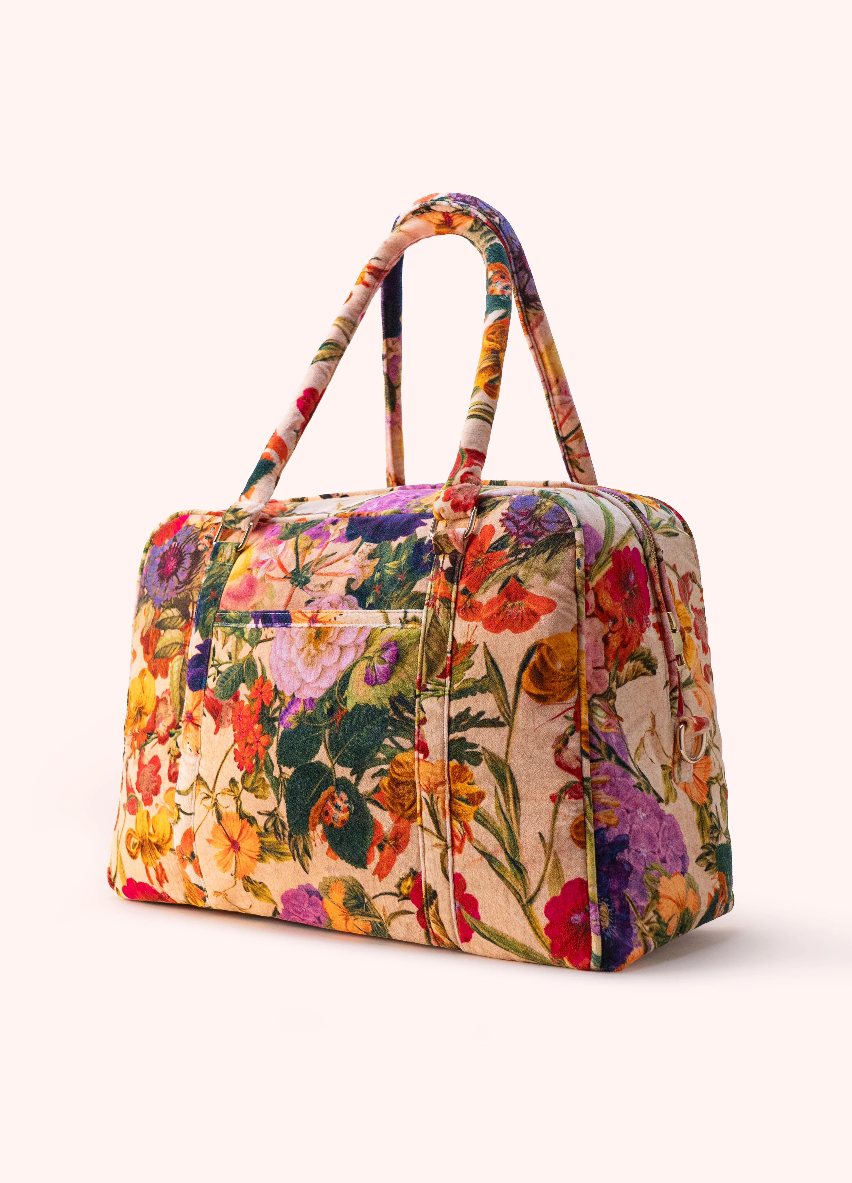 Luxe Weekender Bags - Cream Posy - Image 4