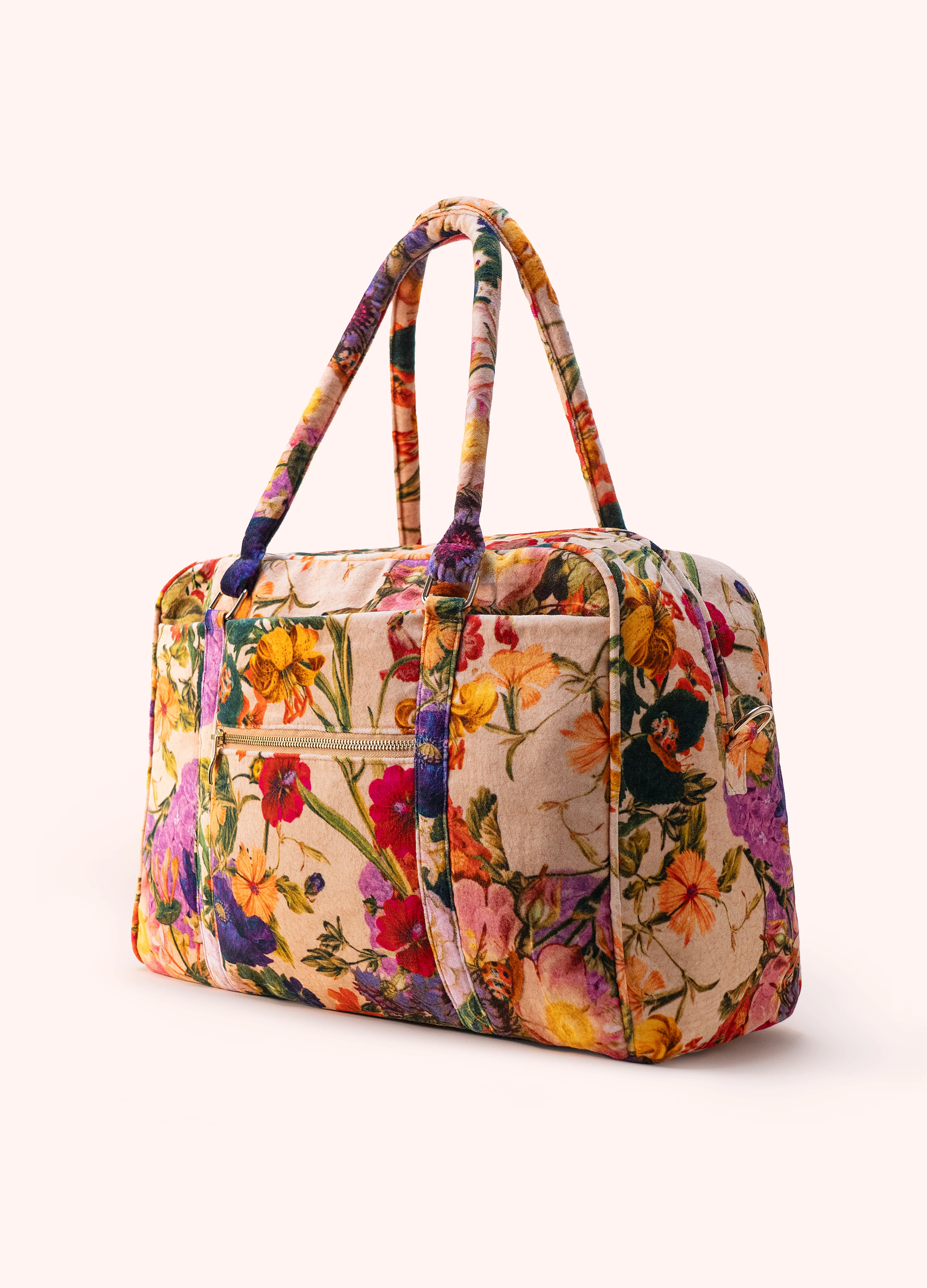 Luxe Weekender Bags - Cream Posy - Image 5